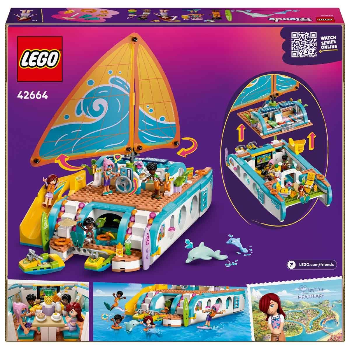 Lego 42664 Friends Boat Adventure Toy, Birthday Gift, Blocks, Girls, Boys, Kids, 8 Years Old, 9 Years Old, 10 Years Old, Elementary School, Vehicles, Boats, Pretend Play, Mom, Father - Medaid International