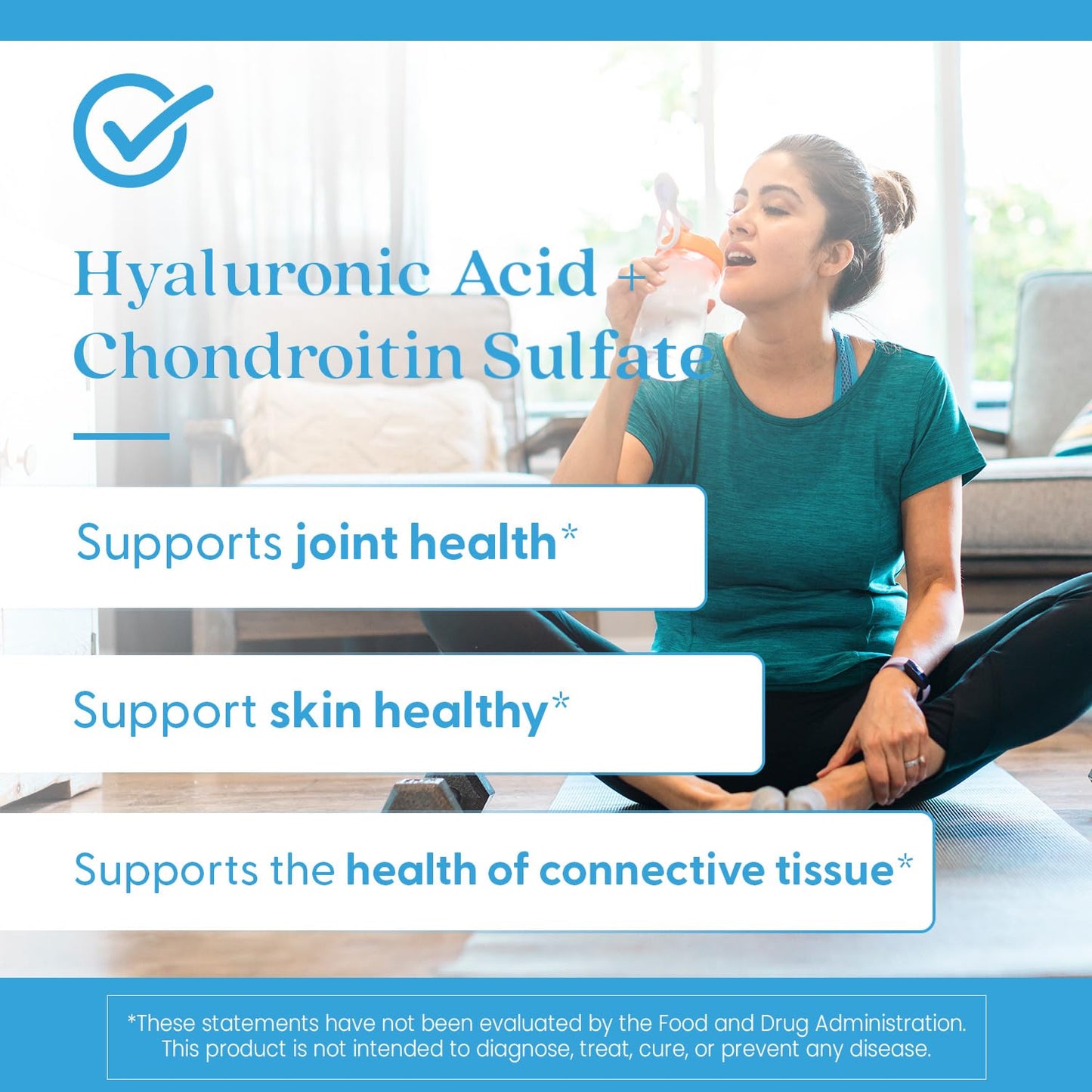 Doctors Best Hyaluronic Acid+ Chondroitin Sulfate, Supports Joint & Skin Health, Non-GMO, Gluten Free, Soy Free 60 Veggie Capsules - Medaid International