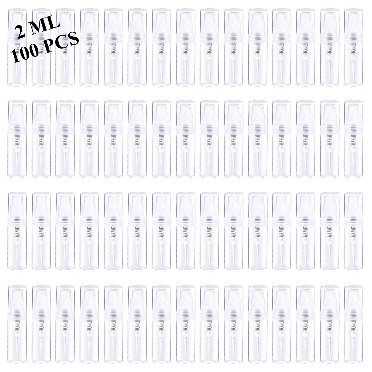 Csdtylh Mini Spray Bottle 100PCS 2ML Clear Plastic Empty Sample Containers Fine Mist Perfume Travel Refillable Spray Bottle Perfume Atomizer Small Travel Size Spray Bottle for Cleaning, Essential Oils - Medaid International