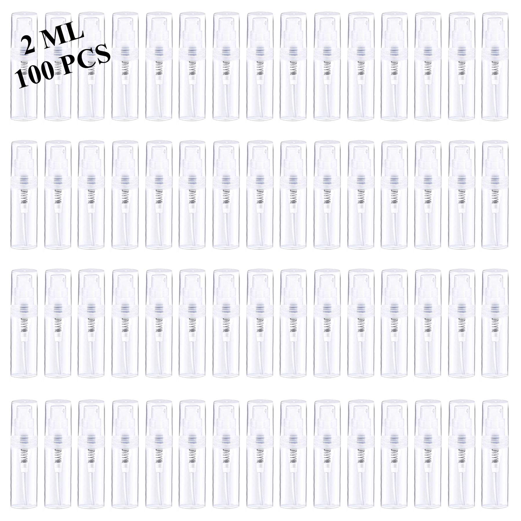Csdtylh Mini Spray Bottle 100PCS 2ML Clear Plastic Empty Sample Containers Fine Mist Perfume Travel Refillable Spray Bottle Perfume Atomizer Small Travel Size Spray Bottle for Cleaning, Essential Oils - Medaid International