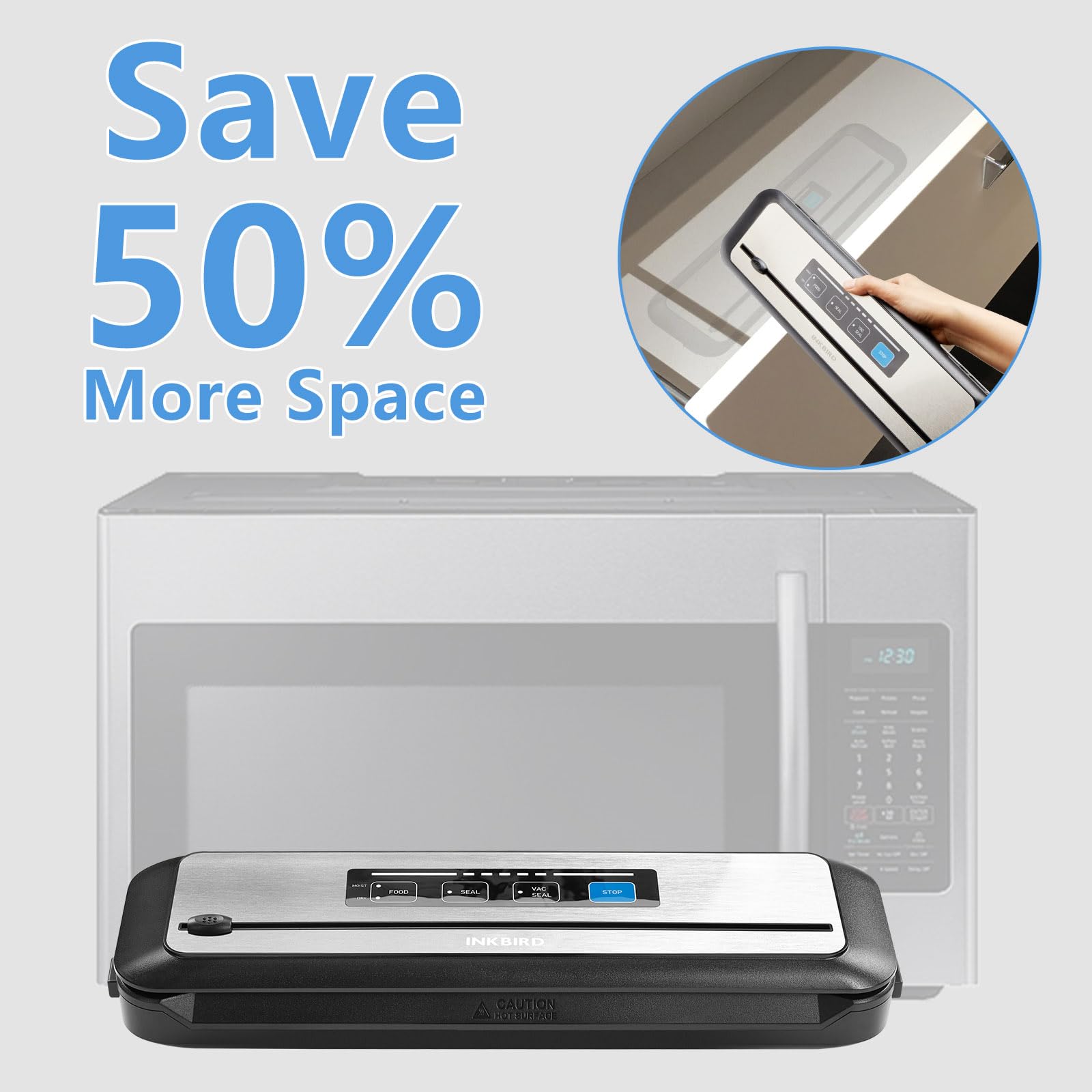 Inkbird Vacuum Sealer Machine with Starter Kit, Automatic PowerVac Air Sealing Machine for Food Preservation, Dry & Moist Sealing Modes,Built-in Cutter,Easy Cleaning Storage - Medaid International