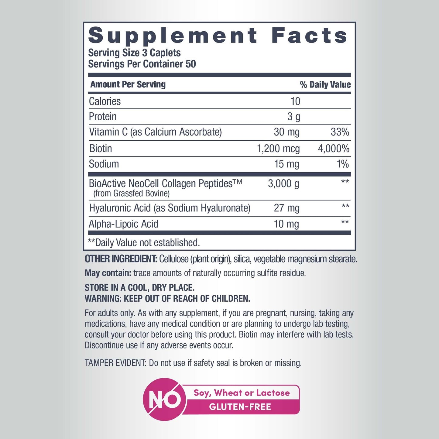 NeoCell Collagen Beauty Builder With Hyaluronic Acid and Biotin, Skin, Hair and Nails Supplement, Includes Antioxidants, Tablet, 150 Count, 1 Bottle - Medaid International