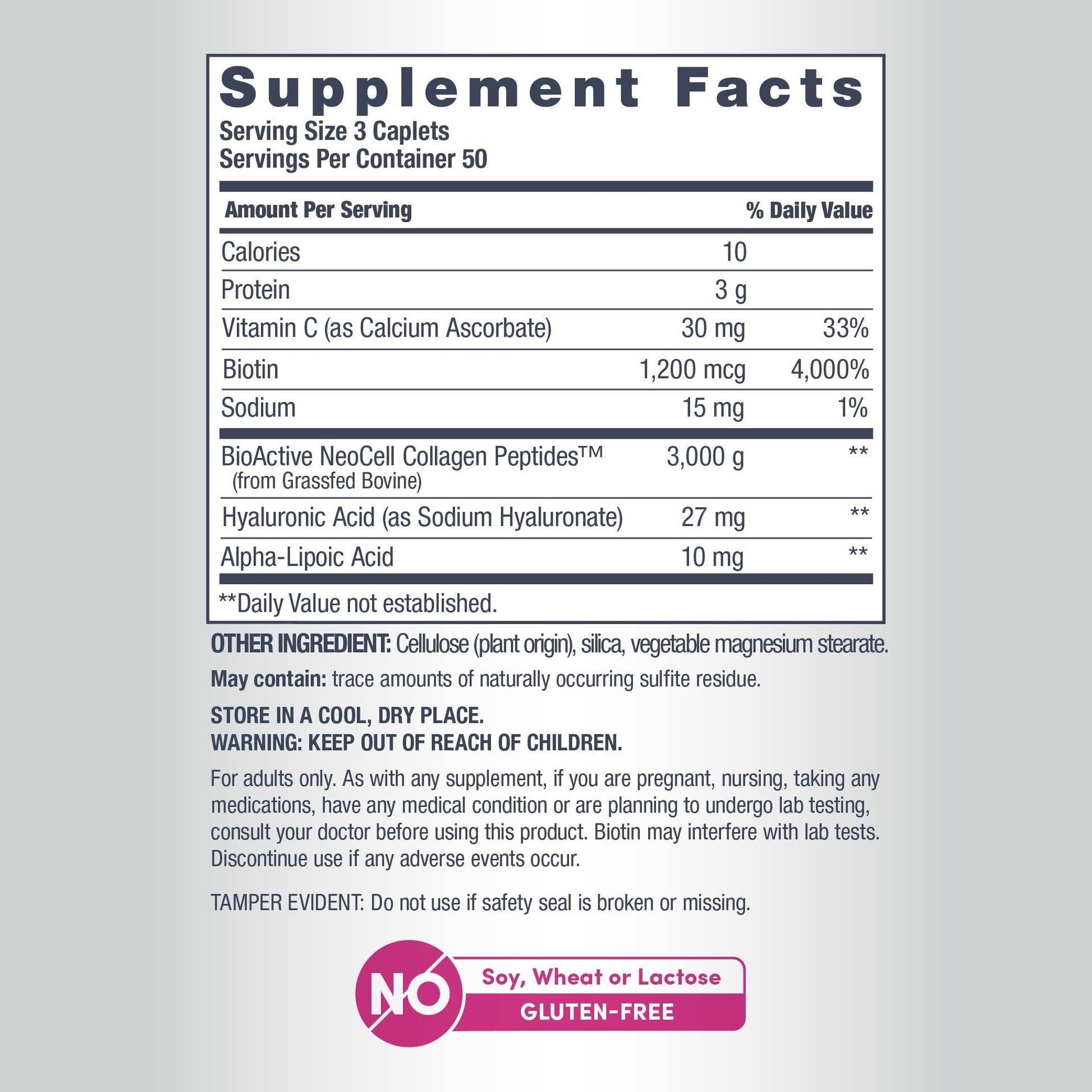 NeoCell Collagen Beauty Builder With Hyaluronic Acid and Biotin, Skin, Hair and Nails Supplement, Includes Antioxidants, Tablet, 150 Count, 1 Bottle - Medaid International