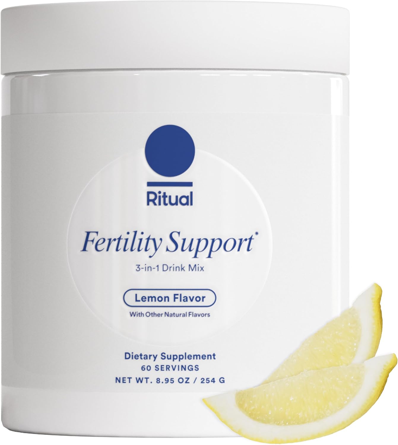 Ritual Fertility Support Supplement 3-in-1 Drink-Mix Formulated to Support Conception Outcomes with Clinically-Studied Ingredients (CoQ10, NAC, Myo-Inositol) and Designed with an OB/GYN. 60 Servings.* - Medaid