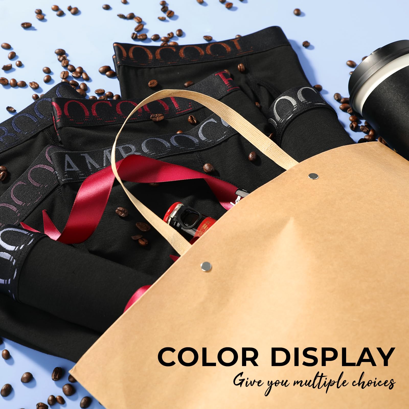 BAMBOO COOL Men's Ultra ComfortSoft Underwear, Moisture Wicking & Breathable No Ride Up Boxer Briefs with Fly, Multipack - Medaid International