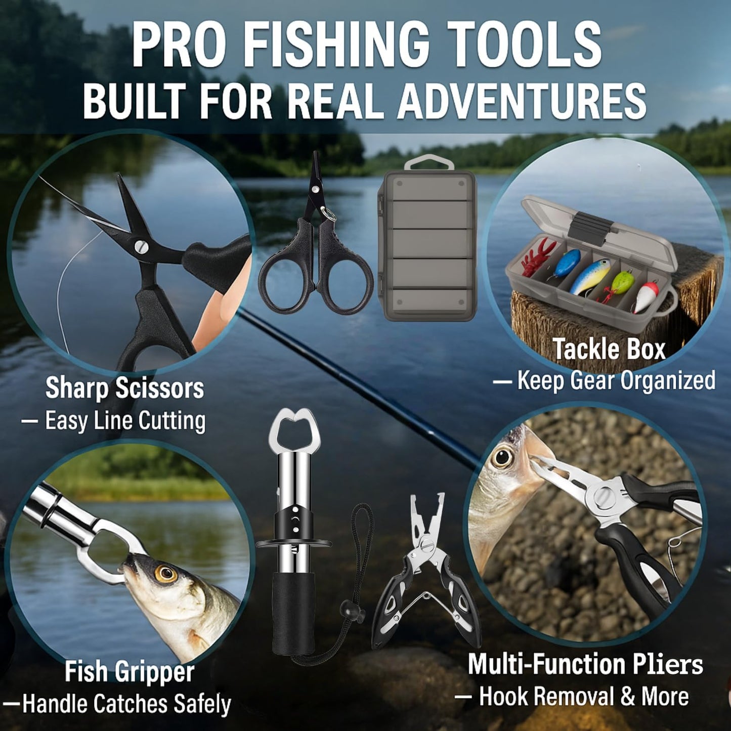 Fishing Advent Calendar 2025 for Men, 24-Day Fishing Tackle Advent Calendar with Lures, Tools, Tackle Box & Holiday Surprises, Christmas Countdown Gift for for Men, Dad, Husband - Medaid International