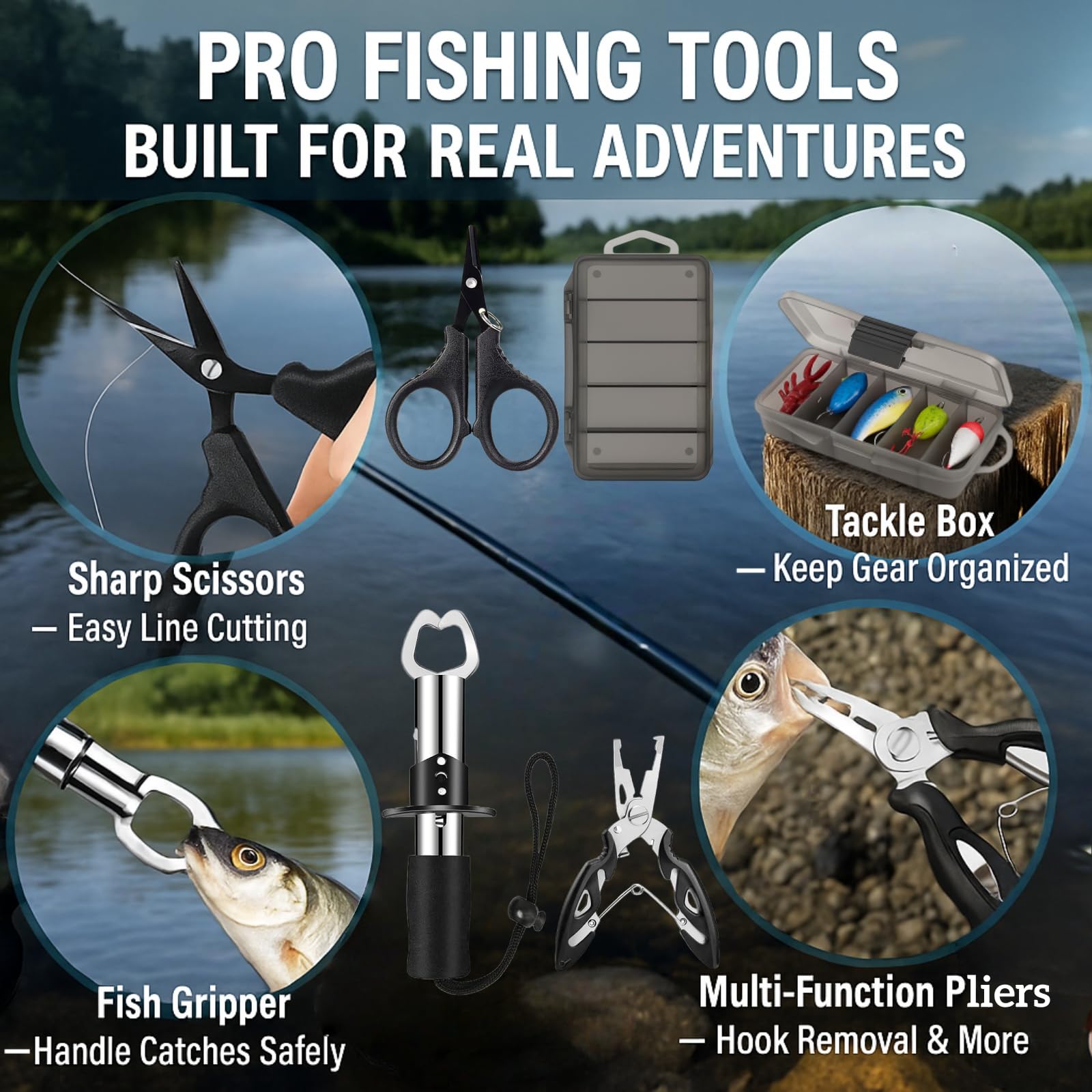 Fishing Advent Calendar 2025 for Men, 24-Day Fishing Tackle Advent Calendar with Lures, Tools, Tackle Box & Holiday Surprises, Christmas Countdown Gift for for Men, Dad, Husband - Medaid International