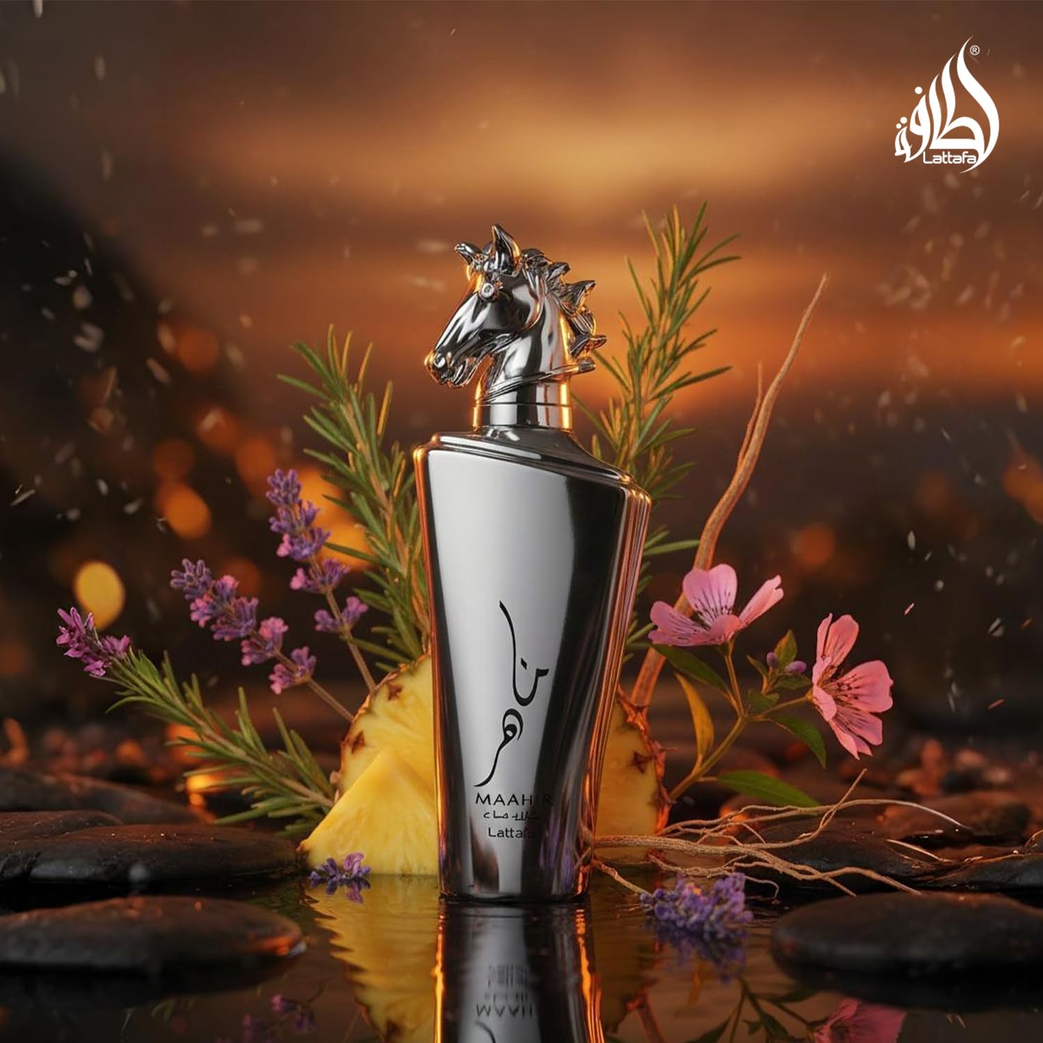 Lattafa Maahir Legacy - Aromatic Spicy, Citrus, Amber Wood - Eau de Parfum Long-Lasting Fragrance for Men, 3.40 Ounce / 100 ml - Medaid International