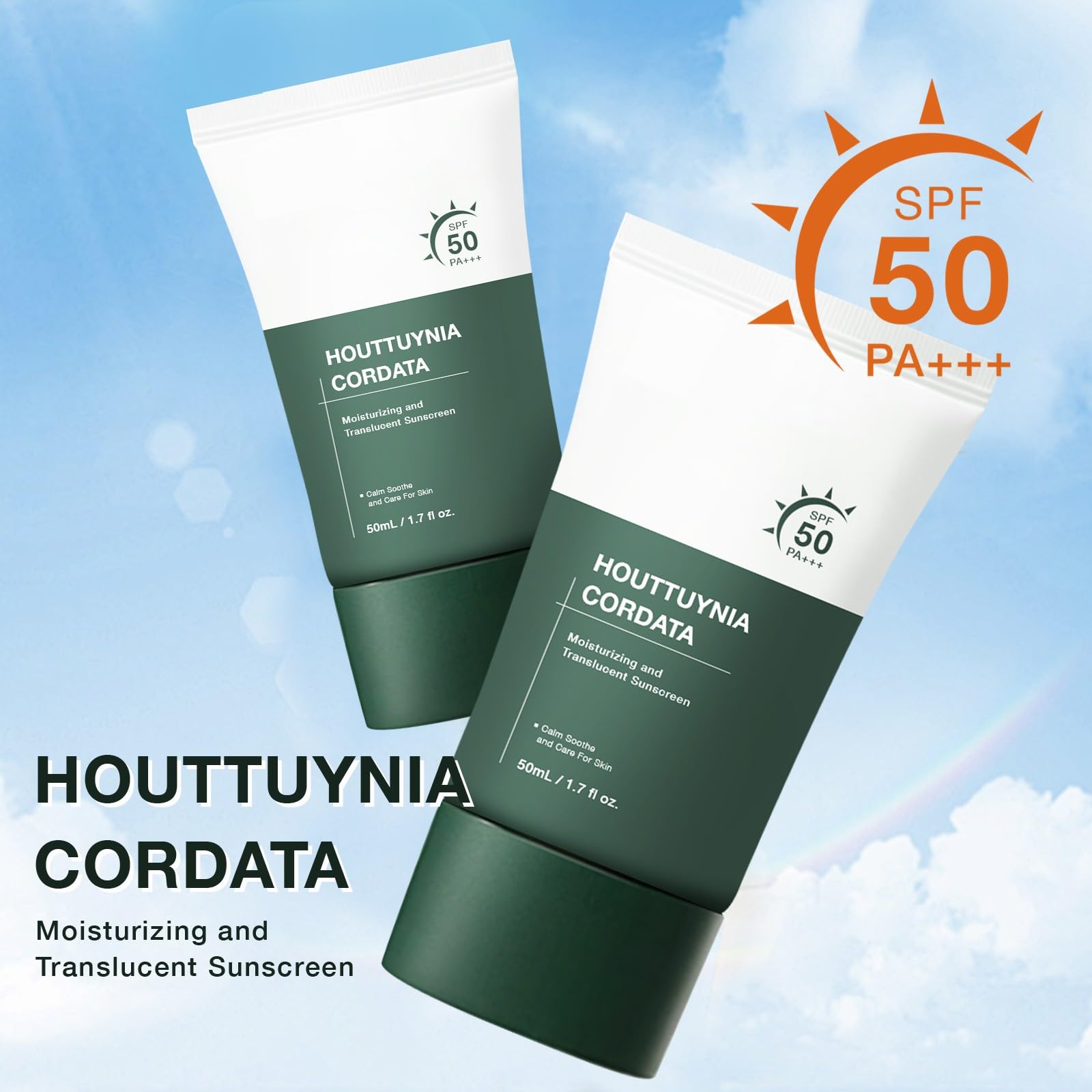 Silky Moisture Sunscreen, Moisture Daily Sunscreen, Korean SPF 50+ PA++++ Clear Filter Sun Essence, No White Cast, Hydrating, Moisturizing, Cools Down, Light Finish - Medaid International