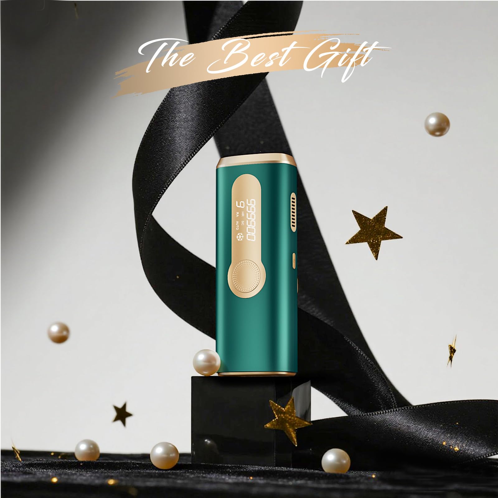 Laser Hair Removal, IPL Laser Hair Removal Device for Women & Men, Safe at-Home Nearly Painless 45°F Ice-Cooling Contact, Long-Lasting Result for Full Body & Face, Dark Green - Medaid International