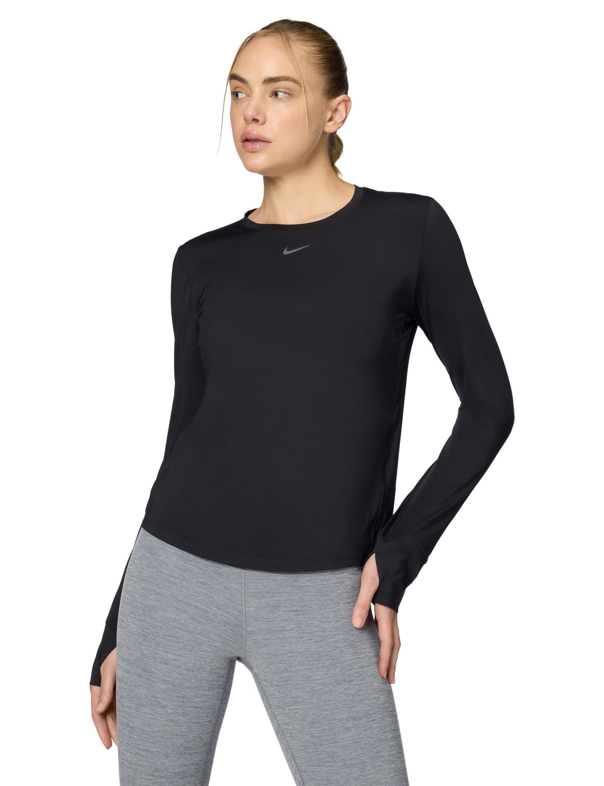 Nike Women's One Classic Dri-Fit Long-Sleeve Top, Black, Large - Medaid International