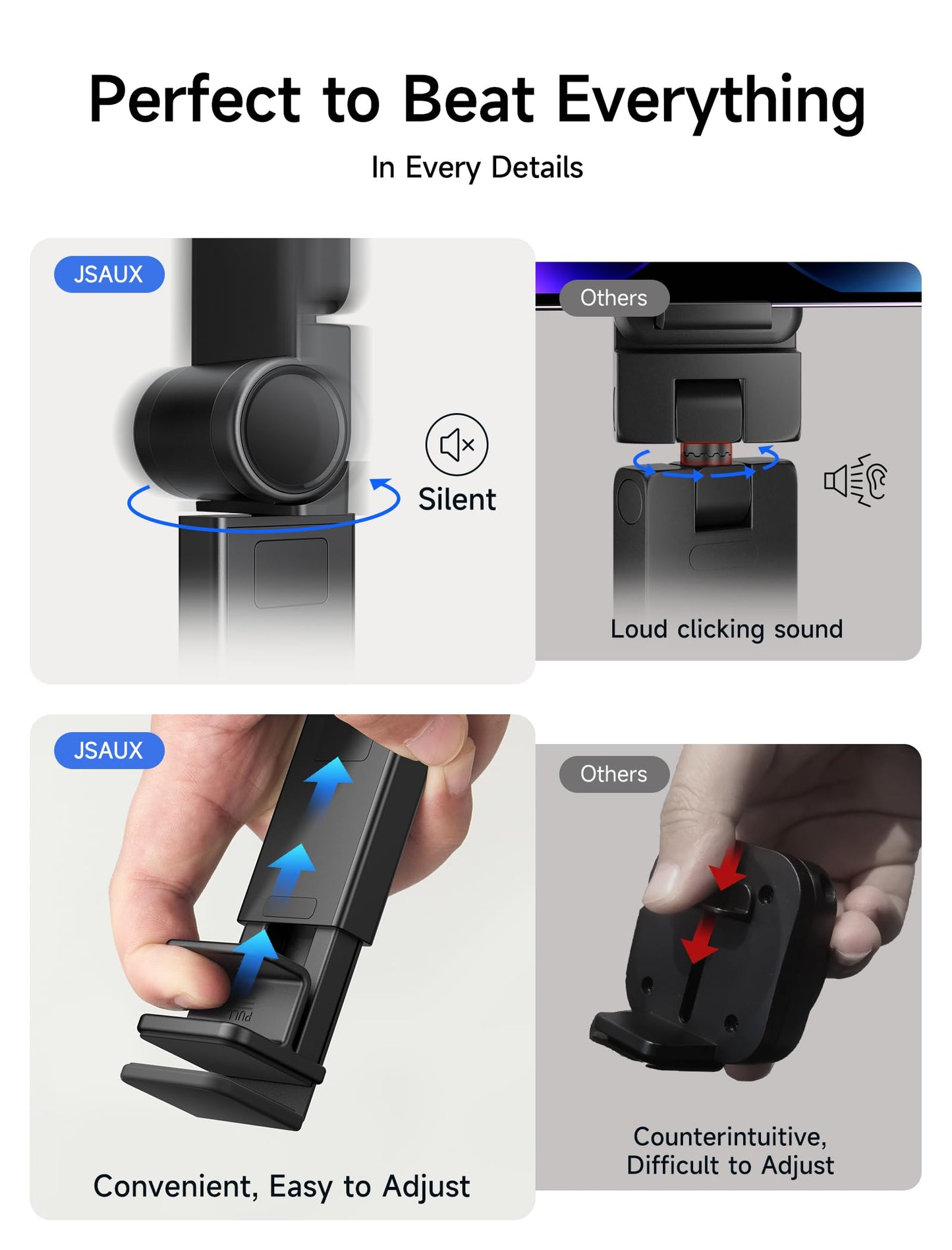 JSAUX Airplane Phone Holder Mount, Travel Essentials for Magsafe Accessories, Magnetic Plane Phone Holder, Travel Accessories Must Haves for Airplane for iPhone 16/15/14/13/12 - Medaid International
