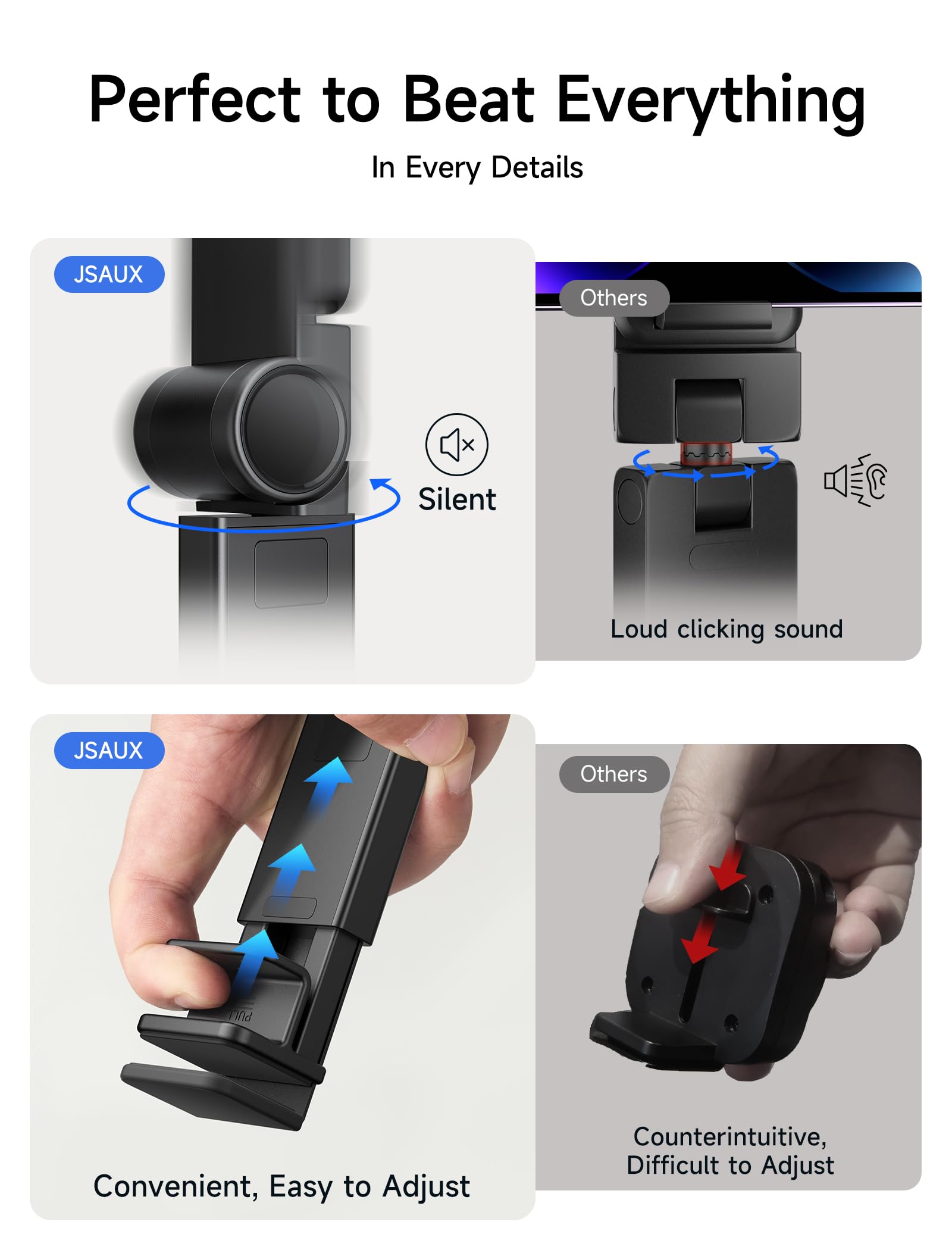 JSAUX Airplane Phone Holder Mount, Travel Essentials for Magsafe Accessories, Magnetic Plane Phone Holder, Travel Accessories Must Haves for Airplane for iPhone 16/15/14/13/12 - Medaid International
