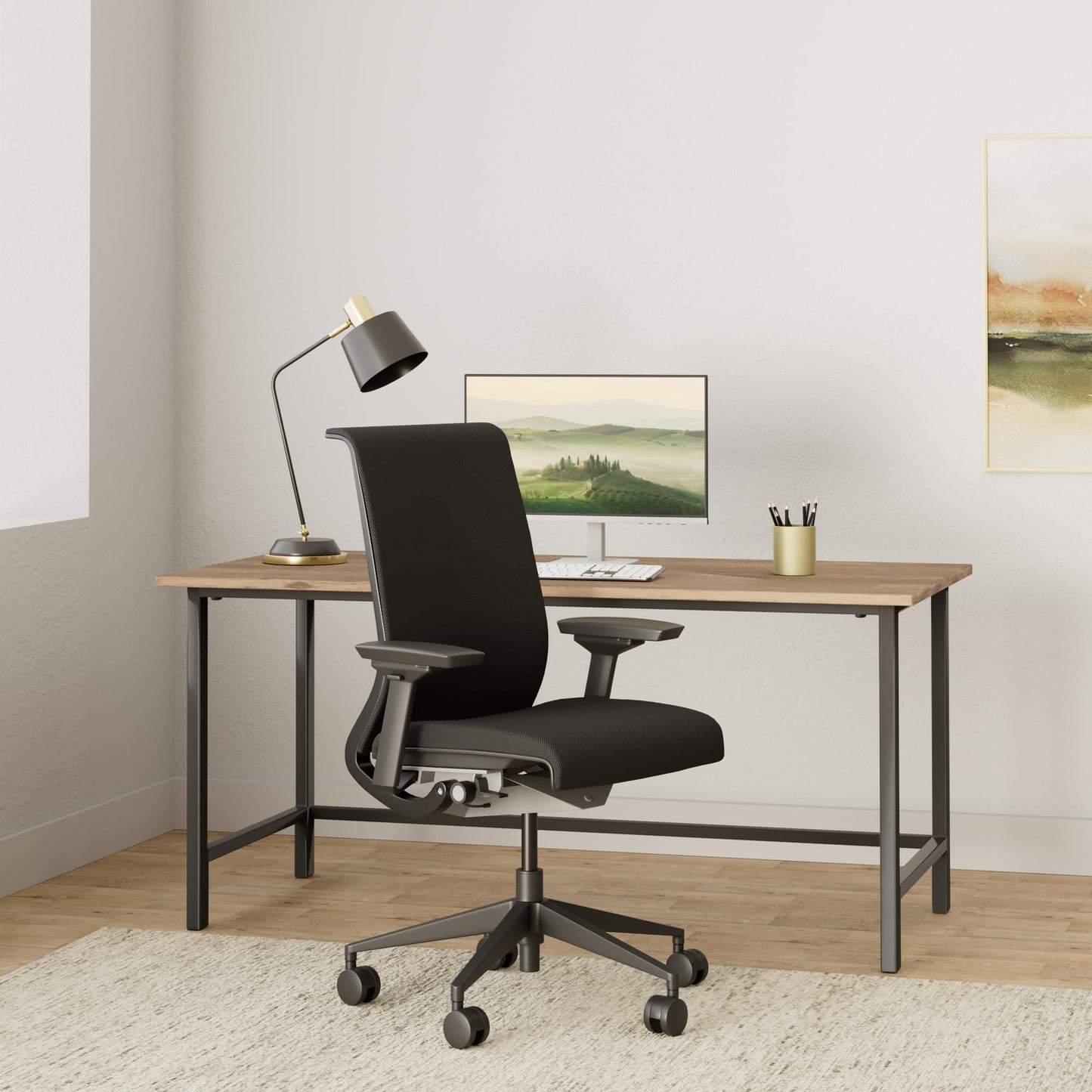 Steelcase Think Chair - Sophisticated, Multi-User Chair - Five Points of Adjustability - Ergonomic Office Chair - Spine Comfort - Lumbar Support - Adjustable Arms - Black - Medaid International