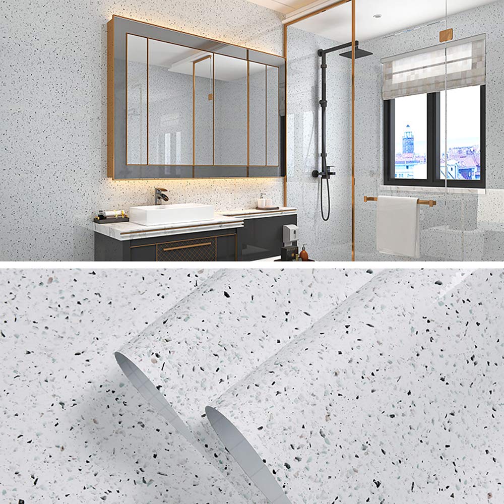MelunMer White Glossy Marble Contact Paper for Countertops 118”×15.7” Self Adhesive Removable Wallpaper Granite Peel and Stick Wallpaper for Bathroom/Kitchen/Cabinets Waterproof Easy to Clean - Medaid International