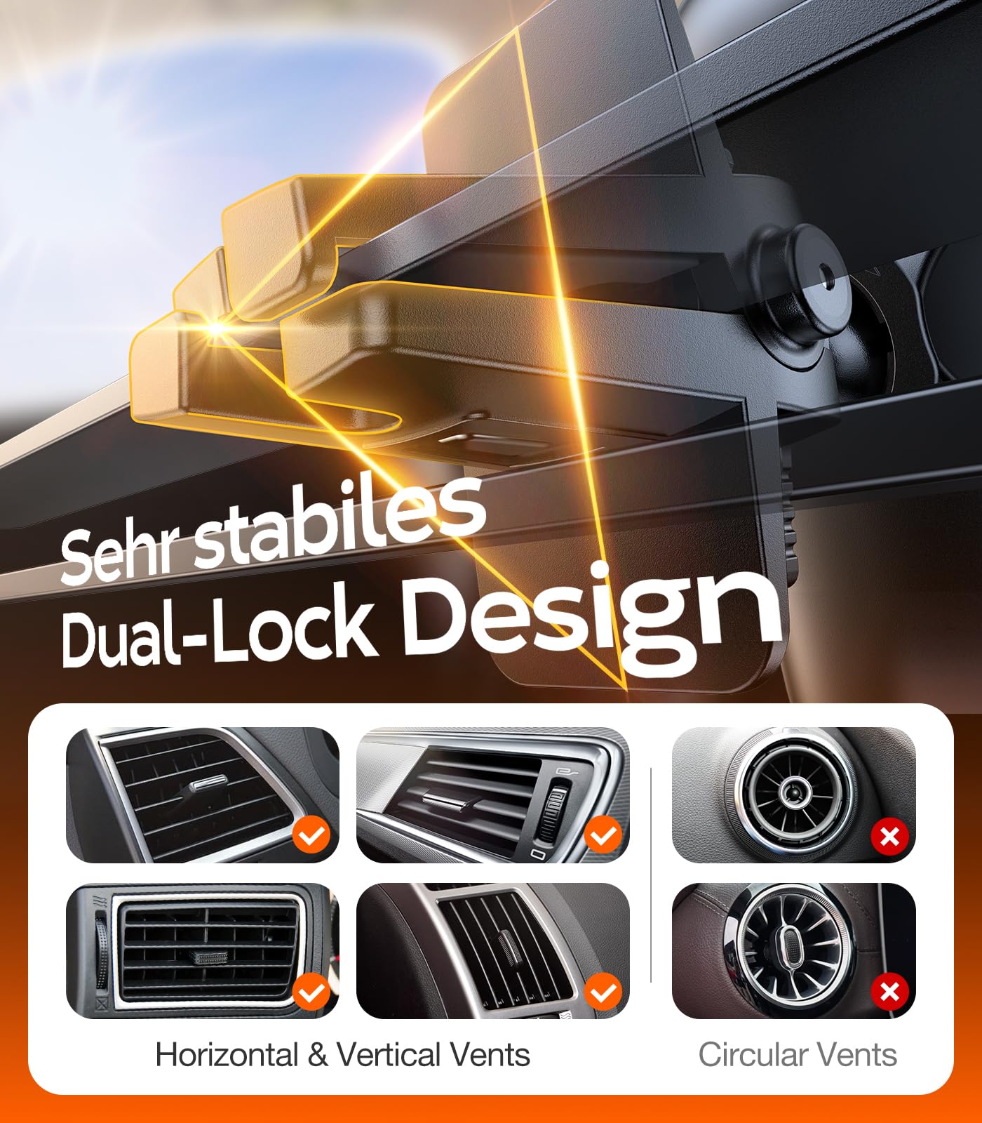 TORRAS Military-Grade Phone Holders for Your Car【96+LBS Strongest Suction】 Car Phone Holder Mount, Ultra-Durable Cell Phone Car Mount for Dashboard Windshield Vent for iPhone 17 16 15 14 13 Pro Max - Medaid International