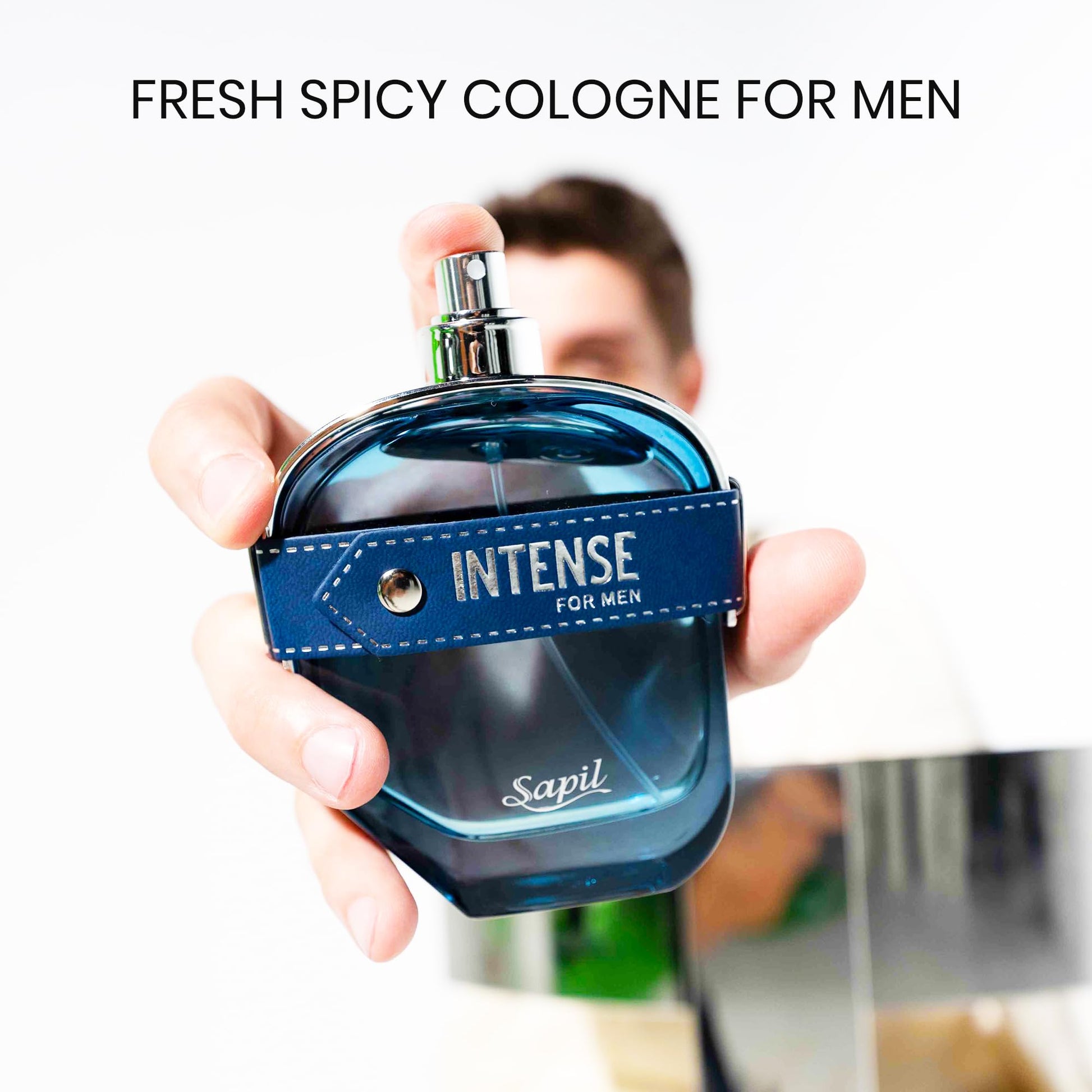 Sapil Intense Aromatic Spicy Men's Eau de Toilette with Lemon, Ginger & Vetiver – Long-Lasting, Bold & Masculine Fragrance for All Seasons & Occasions (100ml / 3.4oz) - Medaid International