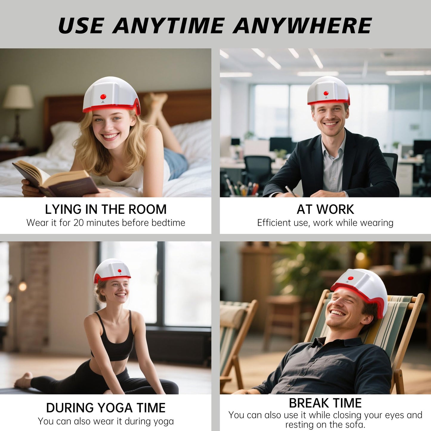 Hair Growth Device,LED Light Therapy Cap,Red Light Cap,Hair Regrowth Treatment for Men and Women - Medaid International