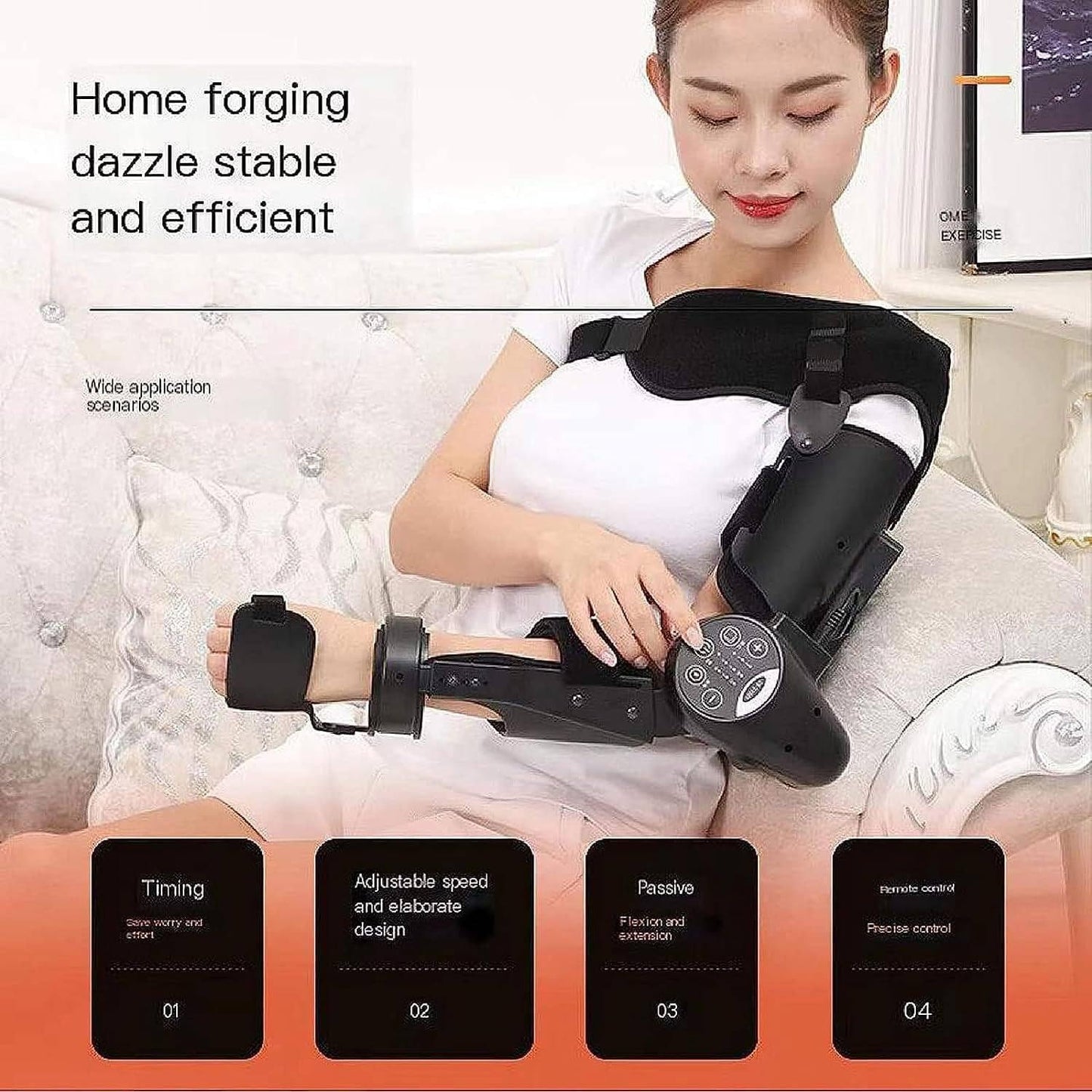 GBHJJ Electric Elbow Joint Rehabilitation Device, Hemiplegia Arm Rehabilitation Elbow Protector Stretch Out Trainer, Stroke Wrist Training Help Your to Complete The on Its Own,Left - Medaid International
