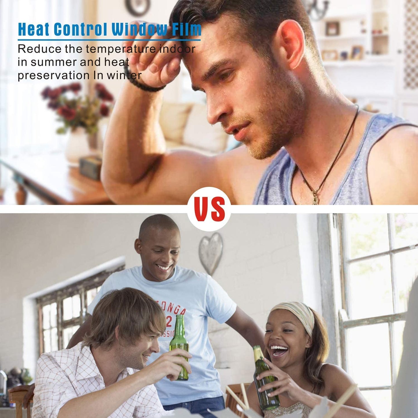 One Way Window Film Privacy Tint Heat Control Door Glass Coverings Anti UV Reflective Sun Blocking Static Self Cling Tinting,No Glue Window Mirror Film for Home Office Black-Silver 23.6 x 78.7 Inch - Medaid International