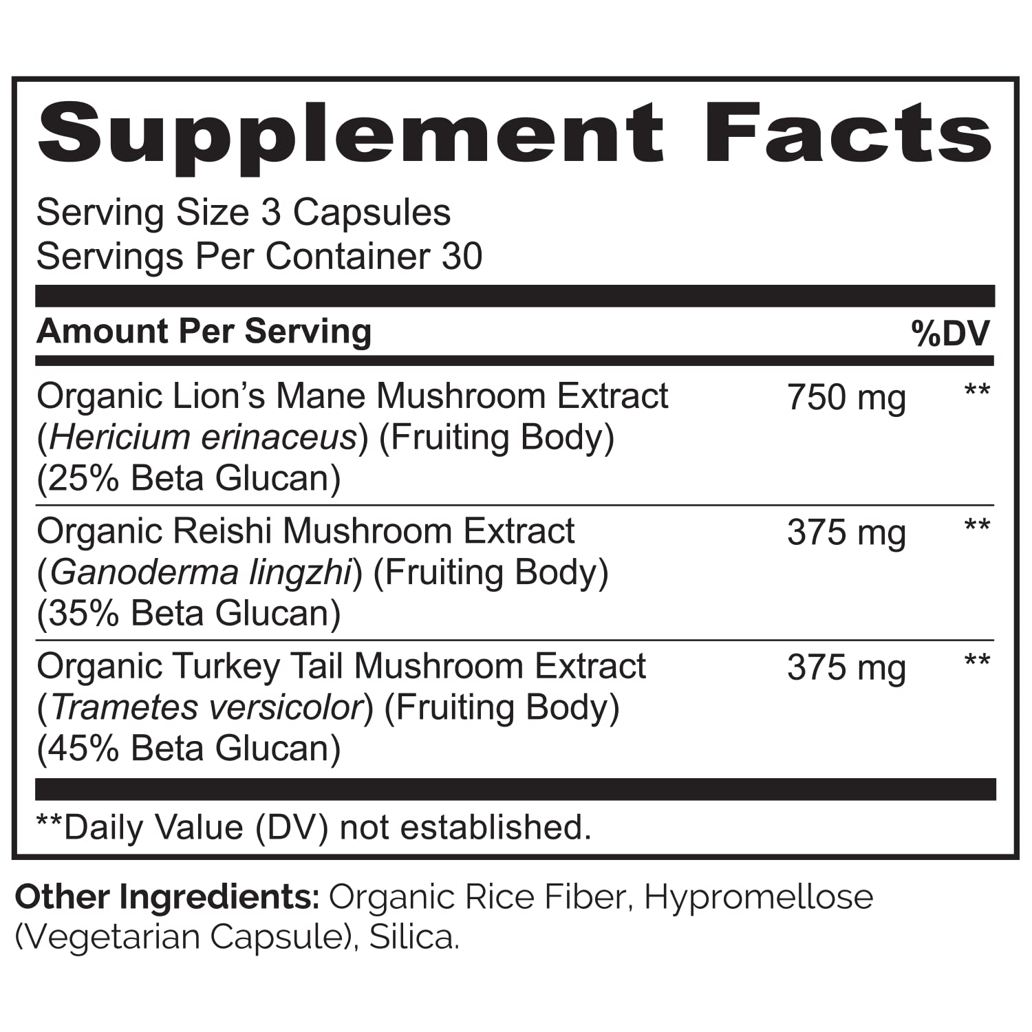NATURELO Mushroom Supplement – Brain & Immune Health Blend with Lion’s Mane, Reishi, Turkey Tail – 90 Vegan Friendly Capsules - Medaid International