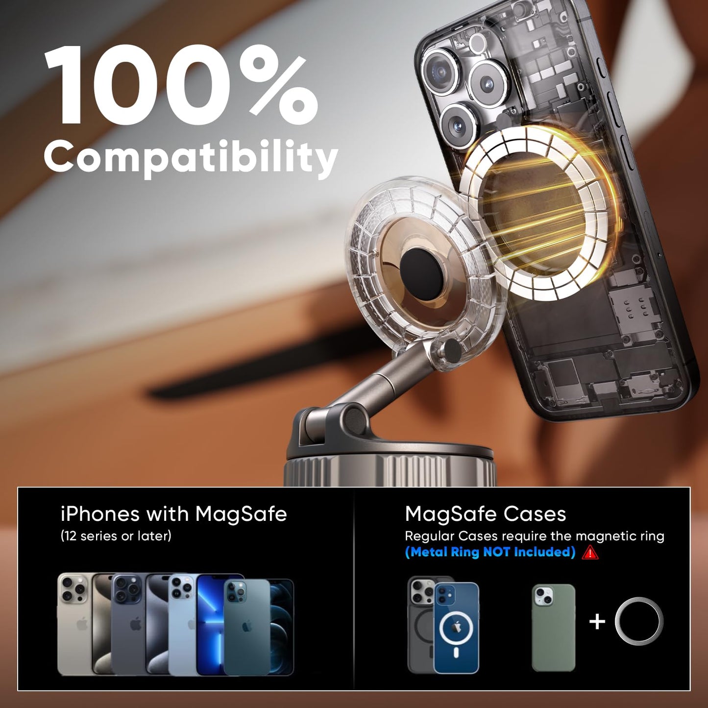 Magnetic Phone Holder for Car [120+ LB Strongest Suction & 2800gf Strongest Magnetic] 360° Adjustable Car Phone Holder for Magsafe Phone Holders for Your Car for iPhone 17 Pro Max 16 15 14 13 12 Plus - Medaid International