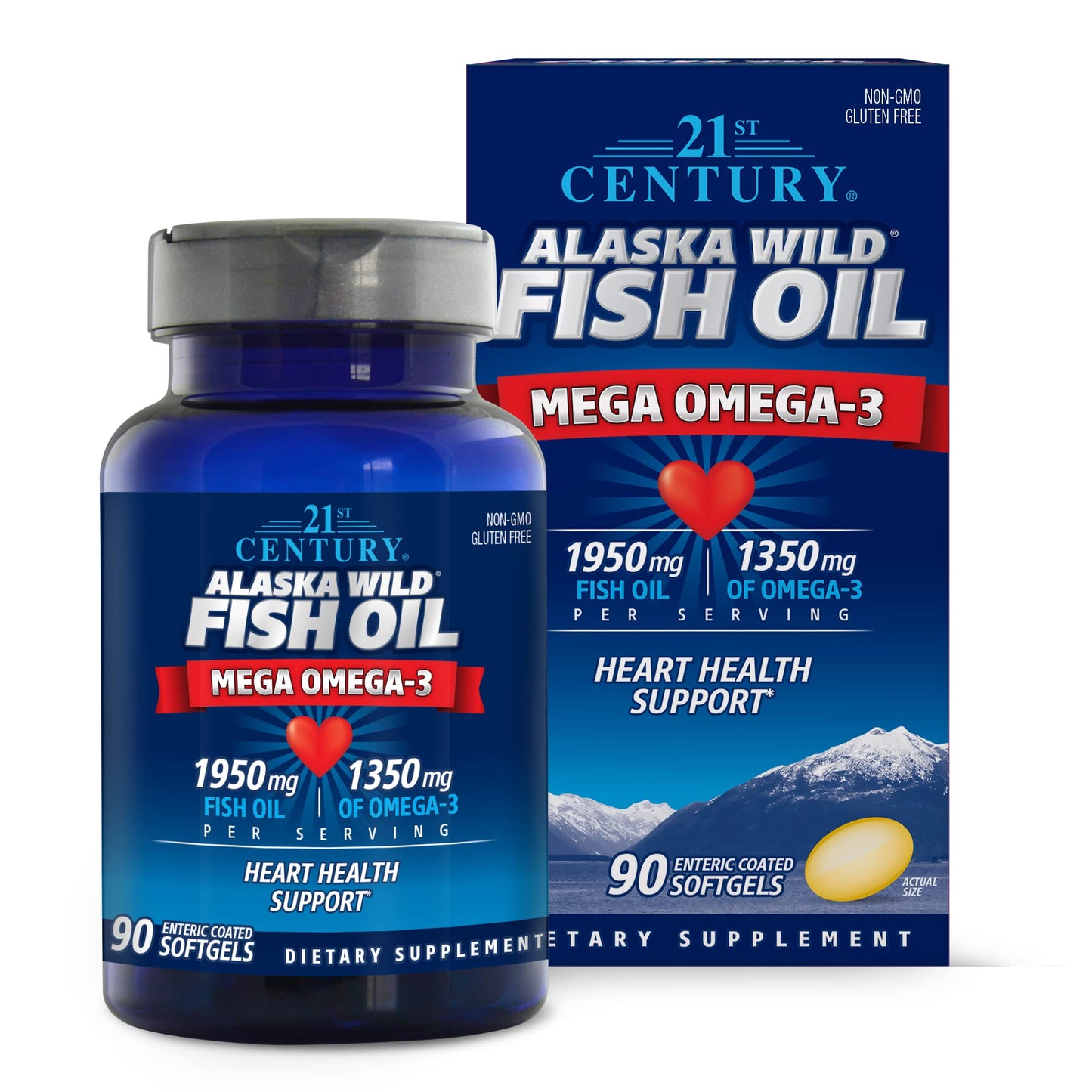 21st Century Alaska Wild Fish Oil Softgels, 90 Count - Medaid International