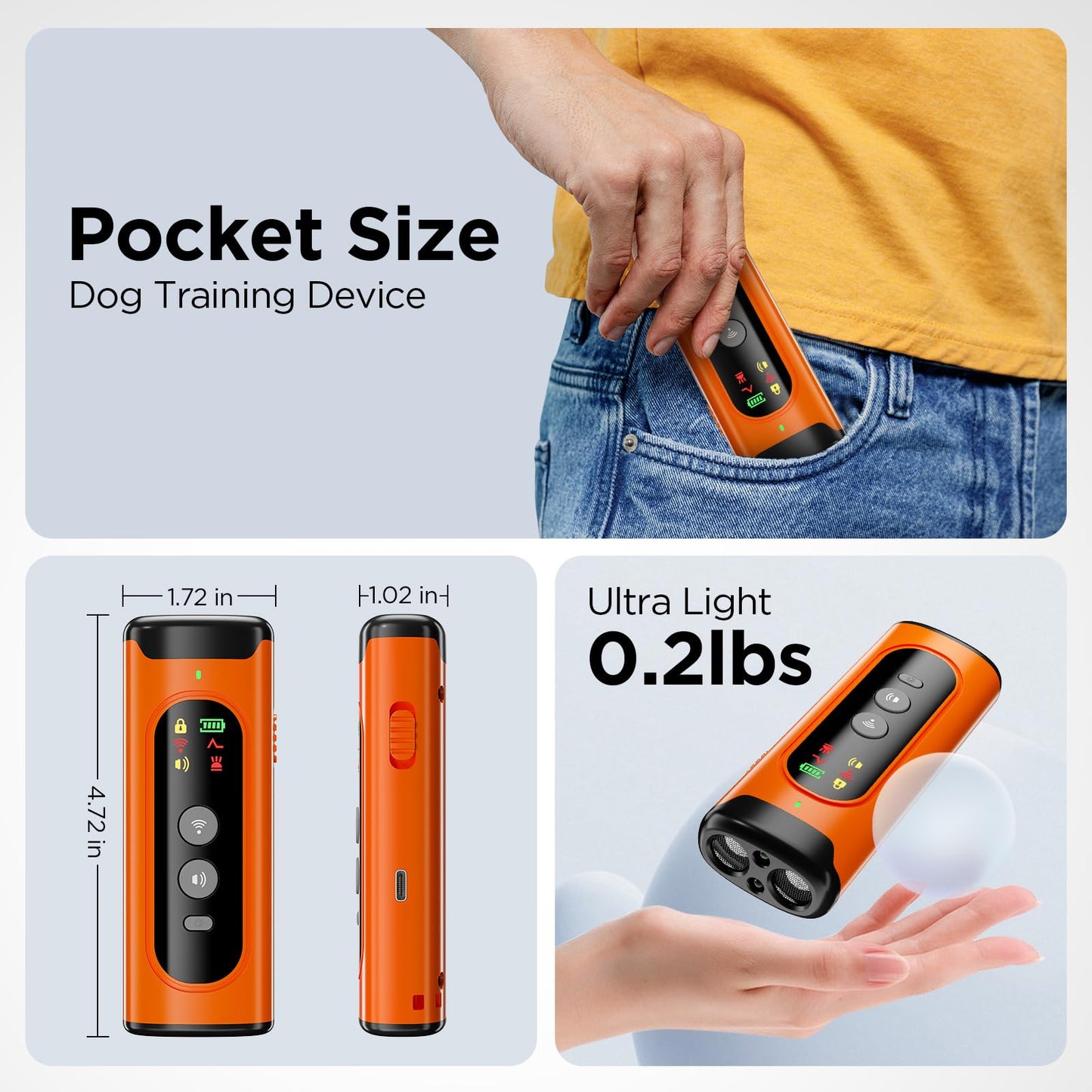 2024 Dog Bark Deterrent Device, Anti-Bark Device for Dog Training & Behavior Aid, No Need to Yell or Pat, Simply Point at The Dog Within 35ft, Ultra-Bright LED Flashlight | Bark Collar Alternative - Medaid International