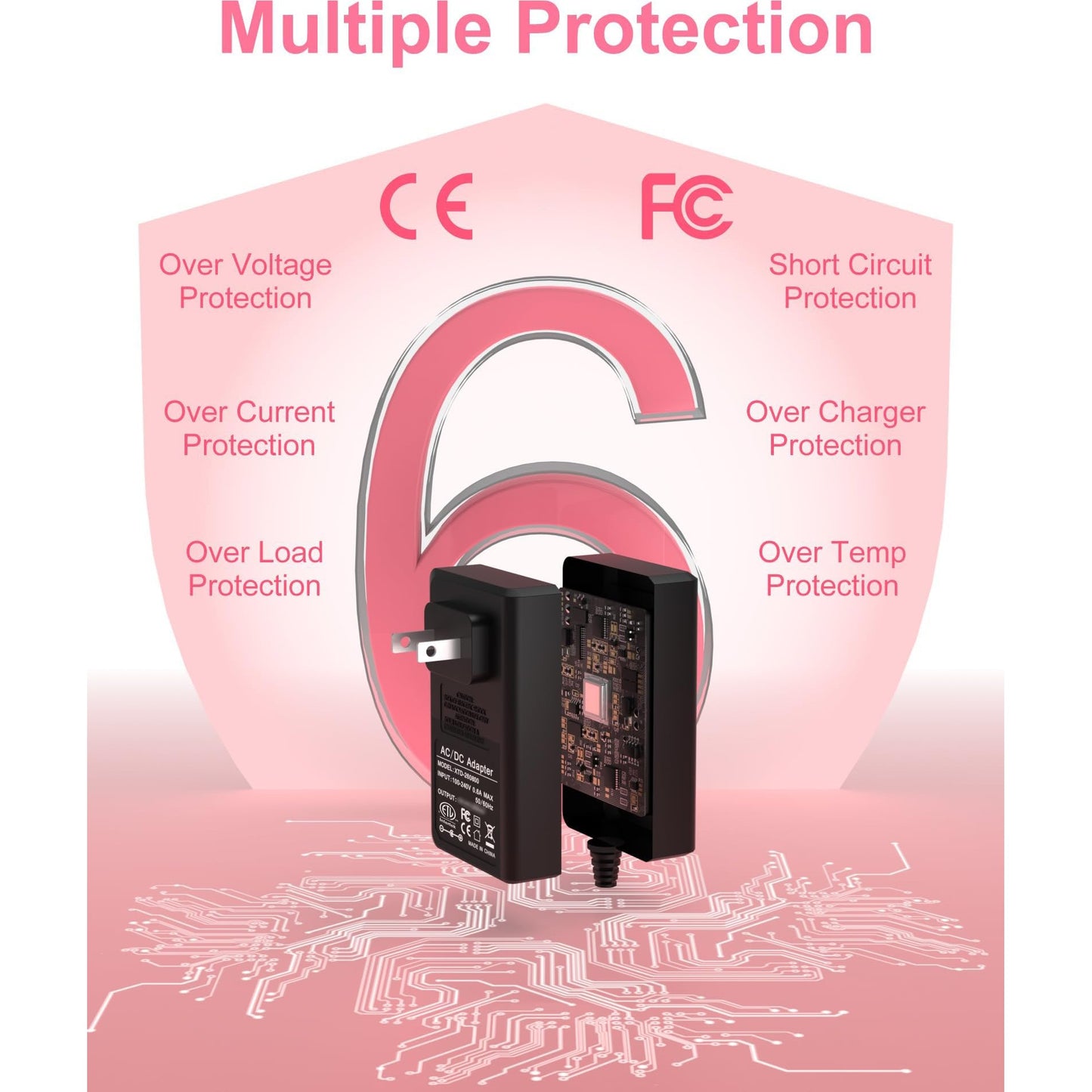 12V Replacement for Laser Hair Removal Charger, Compatible with LYSMOSKI 999,900 Flashes Permanent IpL Hair Removal Device, Compatible with INNZA Laser Hair Removal Device JD -TM022 - Medaid International