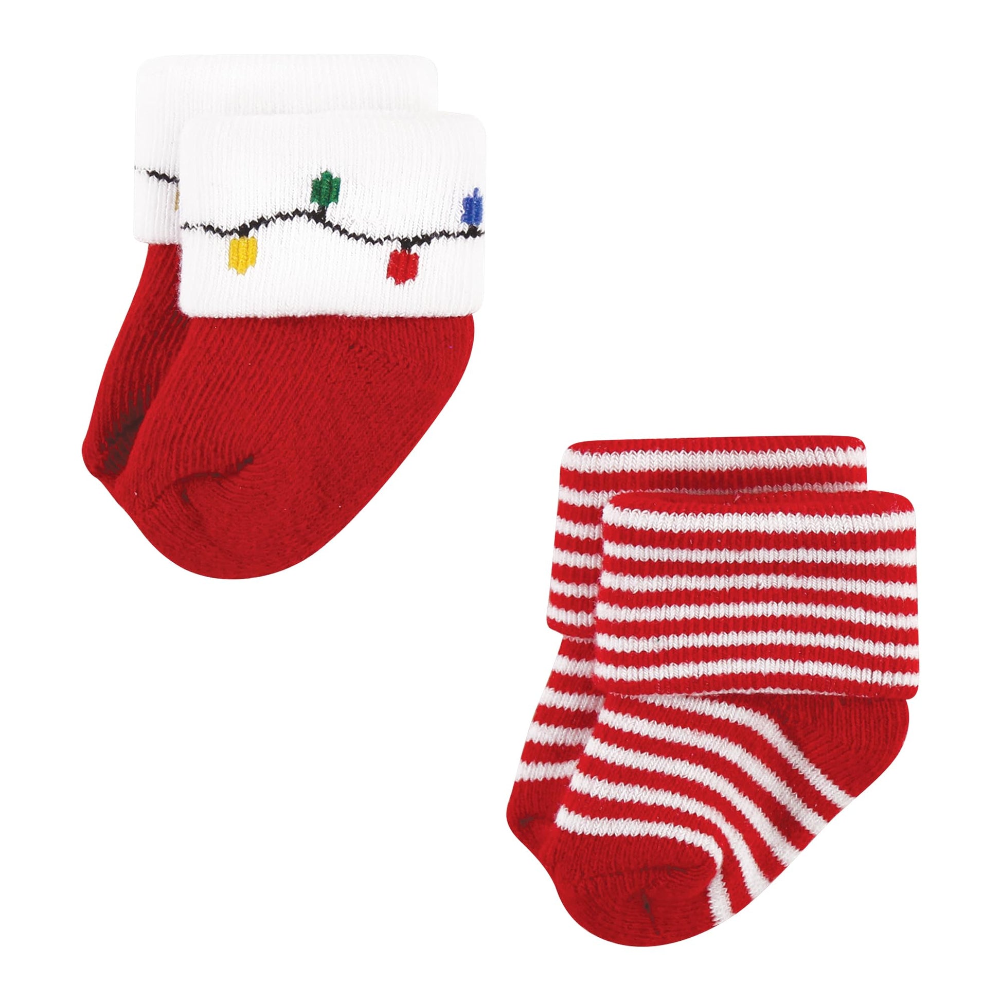 Hudson Baby Unisex Baby Cotton Rich Newborn and Terry Socks, 12 Days Of Christmas Falala, 0-6 Months - Medaid International
