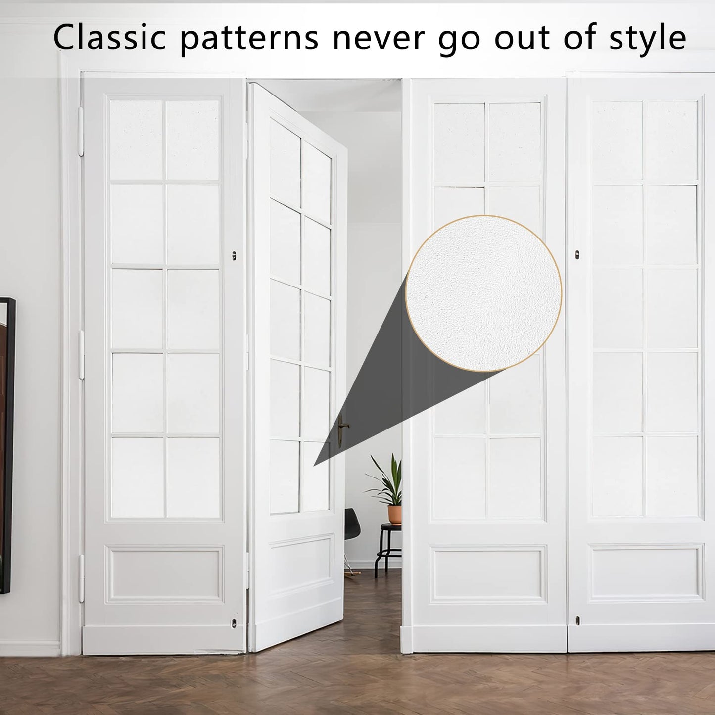 Arthome Privacy Window Films,35.4 x 100 inches PVC Glass Film Frosted No Glue Self Static Cling UV Blocking for Bathroom Living Room Bedroom Kitchen Office Home (90 x 254 CM, AH017W) - Medaid International