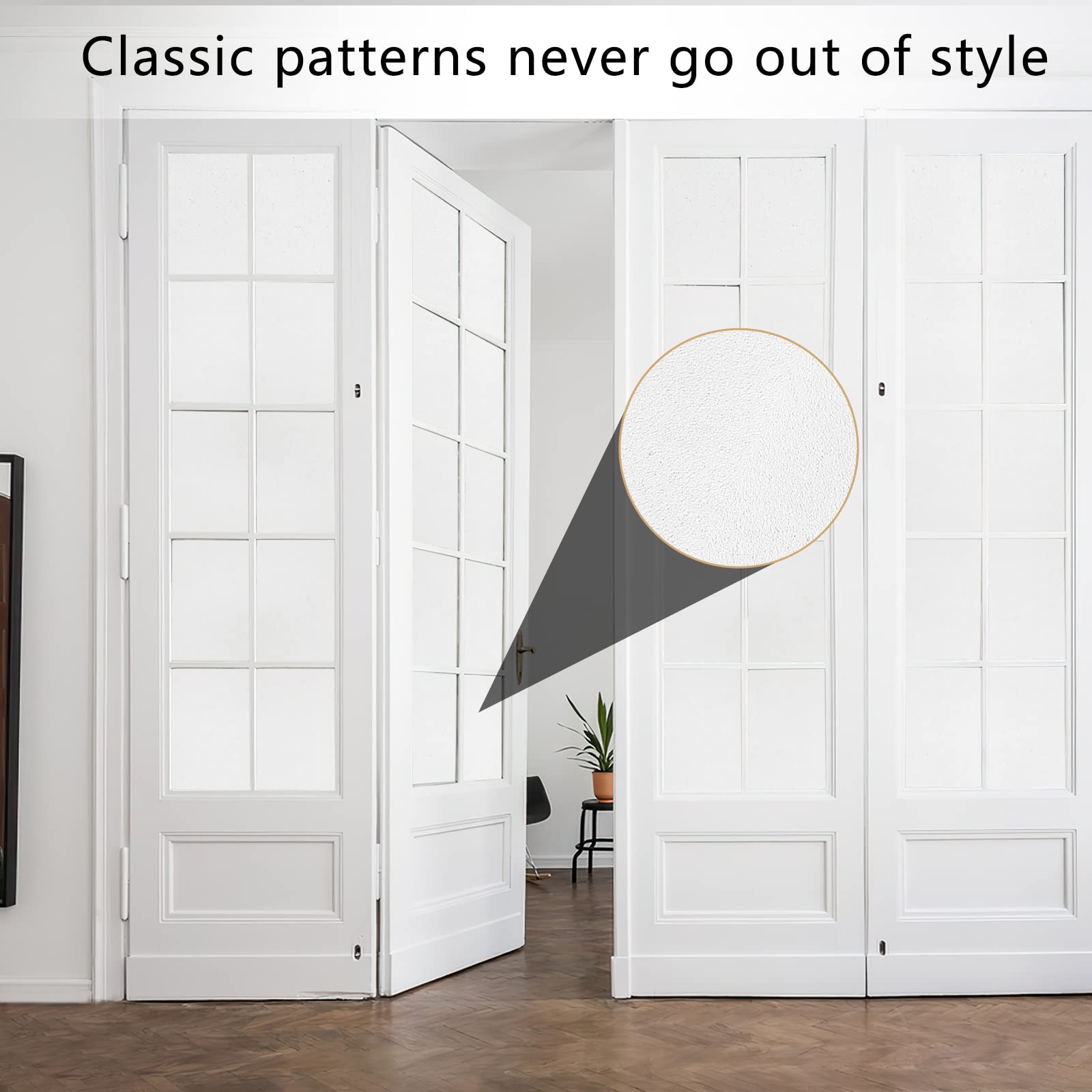 Arthome Privacy Window Films,35.4 x 100 inches PVC Glass Film Frosted No Glue Self Static Cling UV Blocking for Bathroom Living Room Bedroom Kitchen Office Home (90 x 254 CM, AH017W) - Medaid International