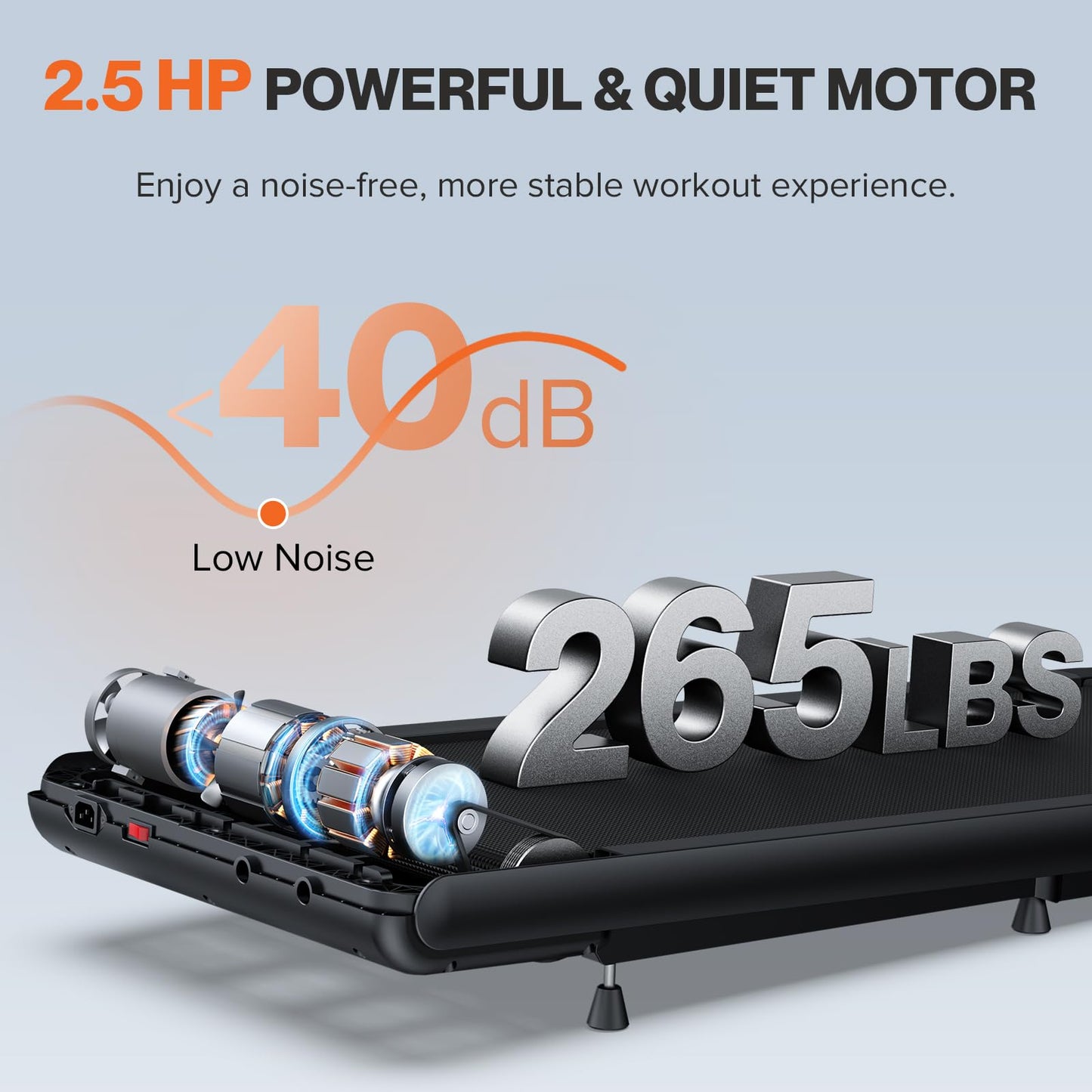 COZYINN Walking Pad Treadmill, Under Desk Treadmills with 10% Incline for Home Office Small,Quiet 2.5HP Voice Remote Control Portable Treadmills Work with WELLFIT KINOMAP,Small Walking Jogging Machine - Medaid International