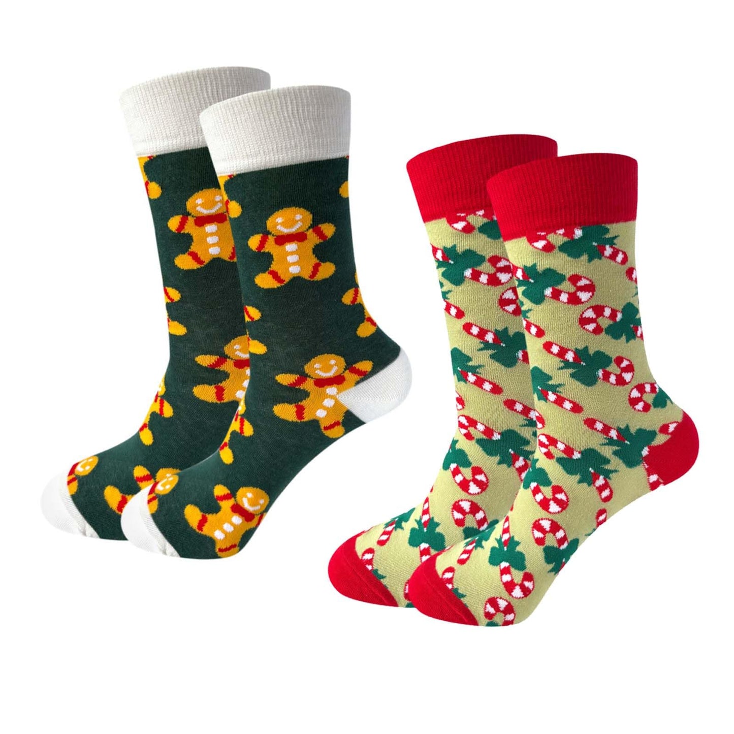 PINCHUAN 2Pairs Christmas Socks Sets Women's Soft Christmas Socks Christmas Themed Socks Christmas Stocking Holiday Socks Gifts for Christmas Party-Xmas Socks A - Medaid International