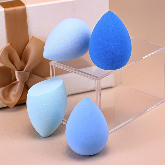 Makeup Sponge Set 4pcs-Blue, Premium Beauty Blenders, Versatile for Liquid, Cream, and Powder Makeup, Gentle on Skin, Easy Clean, Wet/Dry Use - Medaid International