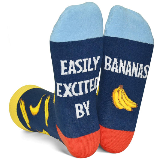 Funny Banana Socks Novelty Holiday Gifts Crazy Banana Fruit Socks for Men Women Teens - Medaid International