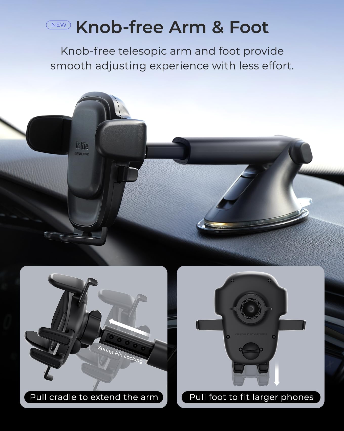 iOttie Easy One Touch Advanced Universal Car Mount Dashboard & Windshield Suction Cup Phone Holder for iPhone, Samsung, Google, All Smartphones - Medaid International