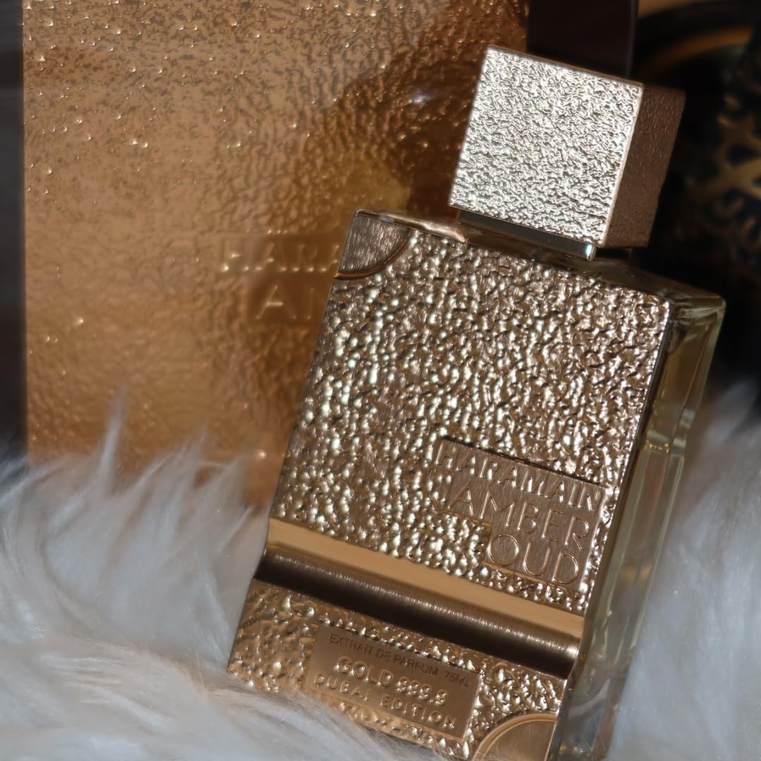 Al Haramain Amber Oud Gold 999.9 - Dubai Edition - Arabian Perfume for Women - Long Lasting Fragrance - Arabic Perfume - Extrait De Parfum - 3.33 oz EDP Spray - Medaid International