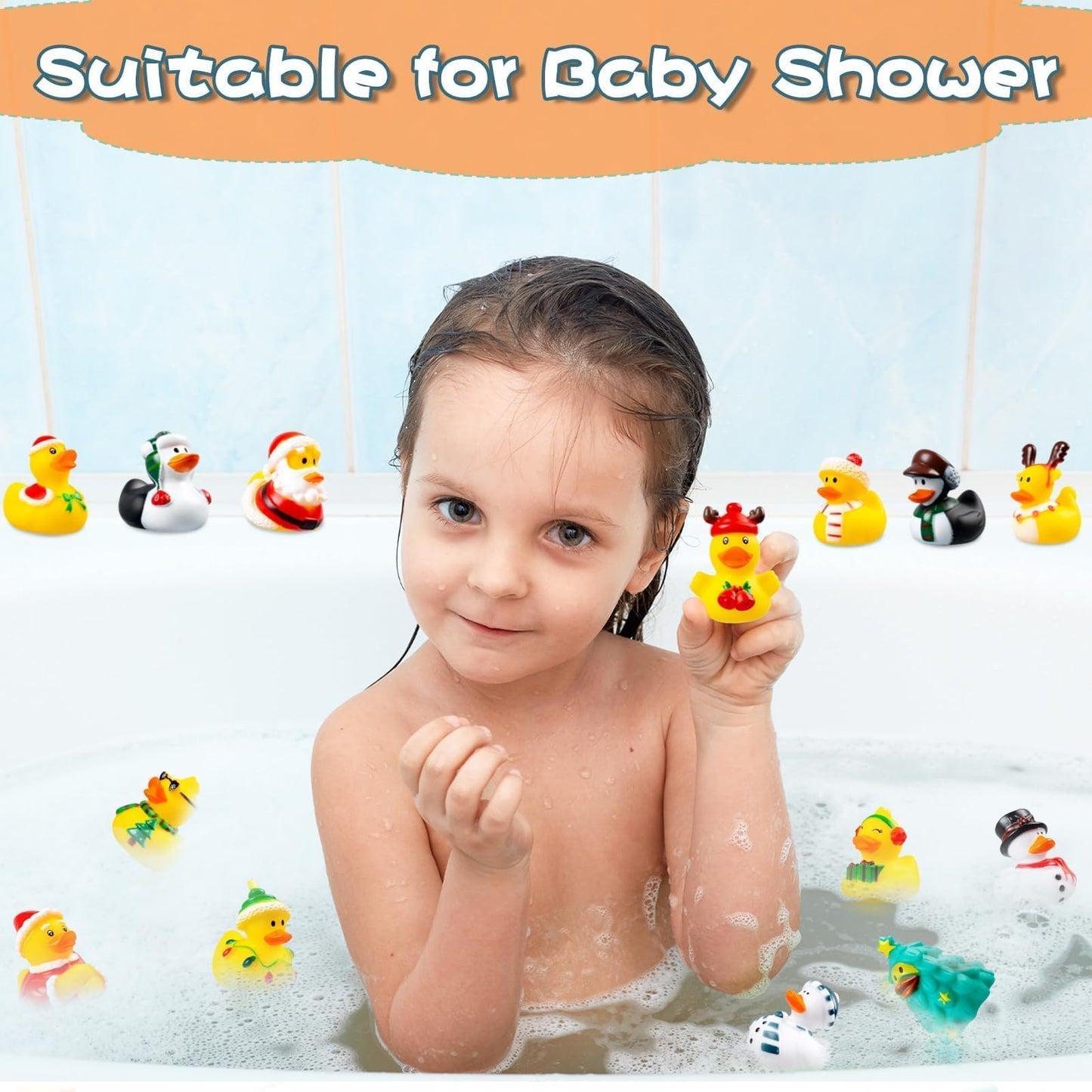 2025 Advent Calendar Christmas Ducks - 24pcs Rubber Duck Advent Calendar 24 Days of Christmas Countdown Toys for Xmas Party Favors Kids Toddlers - Medaid International