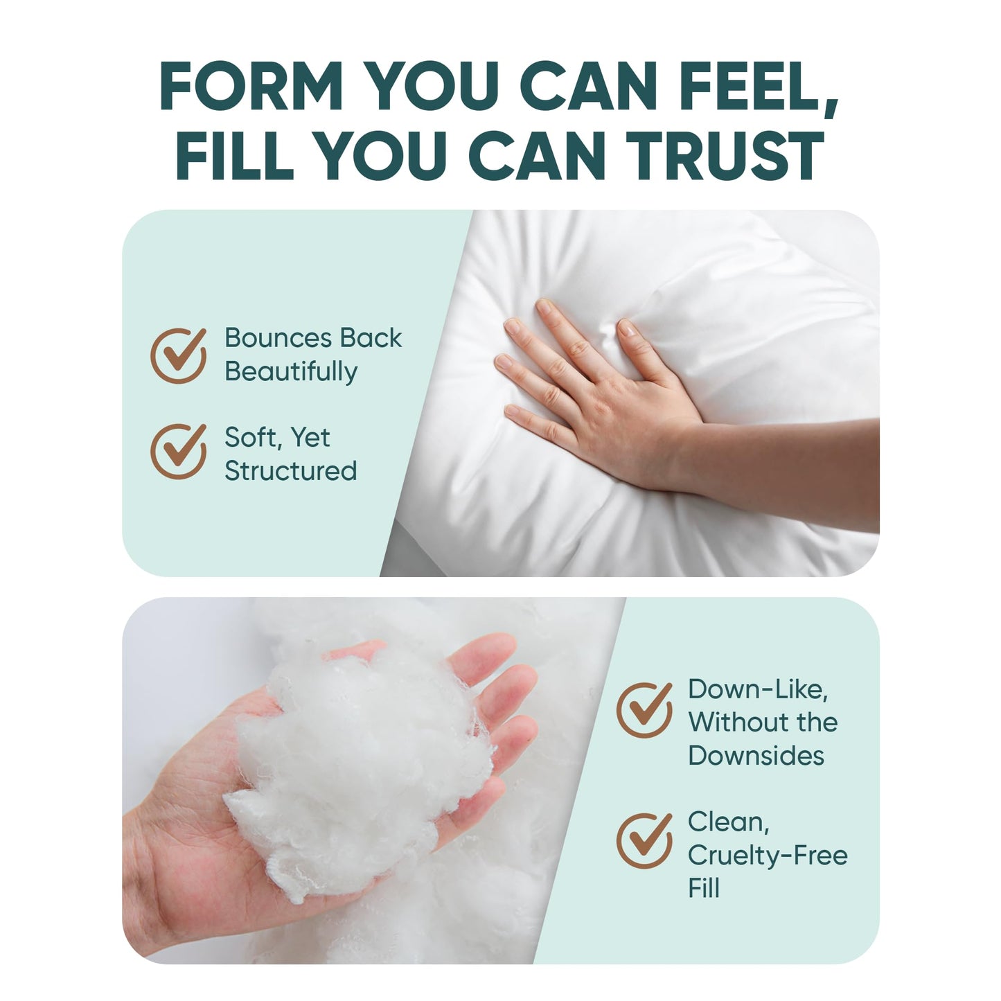 Pillowflex Synthetic Down Pillow Insert - 26x26 Down Alternative, Ultra Soft Large Square European Throw Pillow, Couch Euro Sham, Bed - 1 Decorative Form - Medaid International