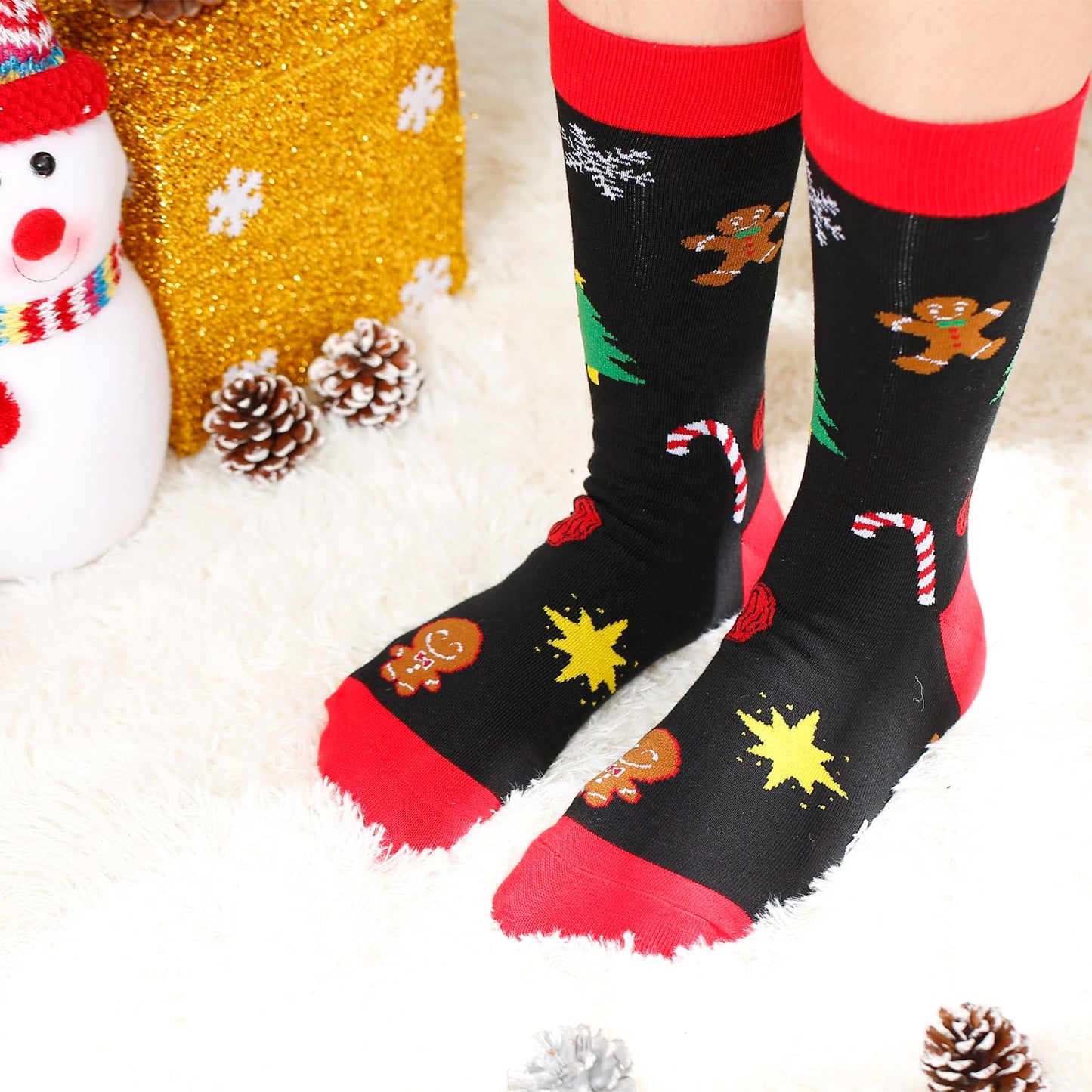 YEXIPO Funny Christmas Socks For Men Women Crew Socks Unisex Novelty Christmas Gifts - Medaid International