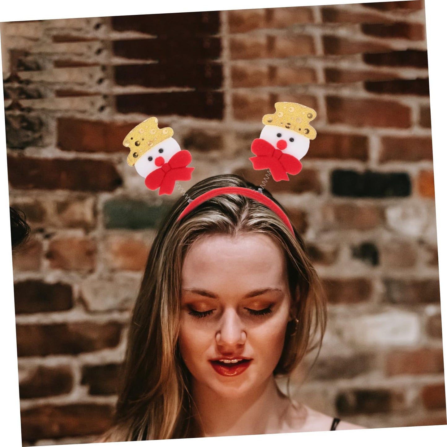 Xmas Snowman Headband Festival Hair Decor Christmas Party Headdress for Adults and Creative and Lovely Xmas Costume Accessory for Holiday Gatherings and Photography Props - Medaid International