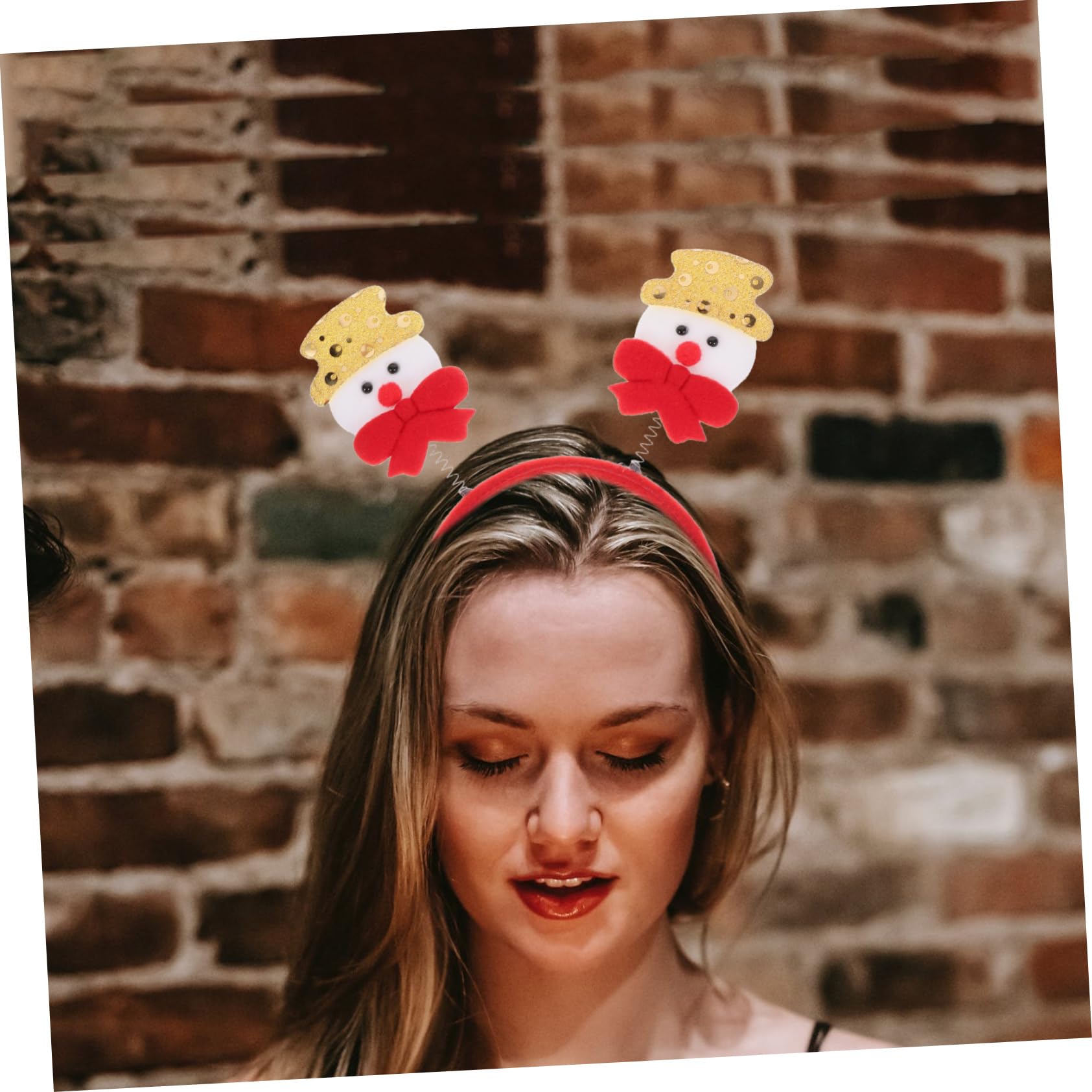 Xmas Snowman Headband Festival Hair Decor Christmas Party Headdress for Adults and Creative and Lovely Xmas Costume Accessory for Holiday Gatherings and Photography Props - Medaid International