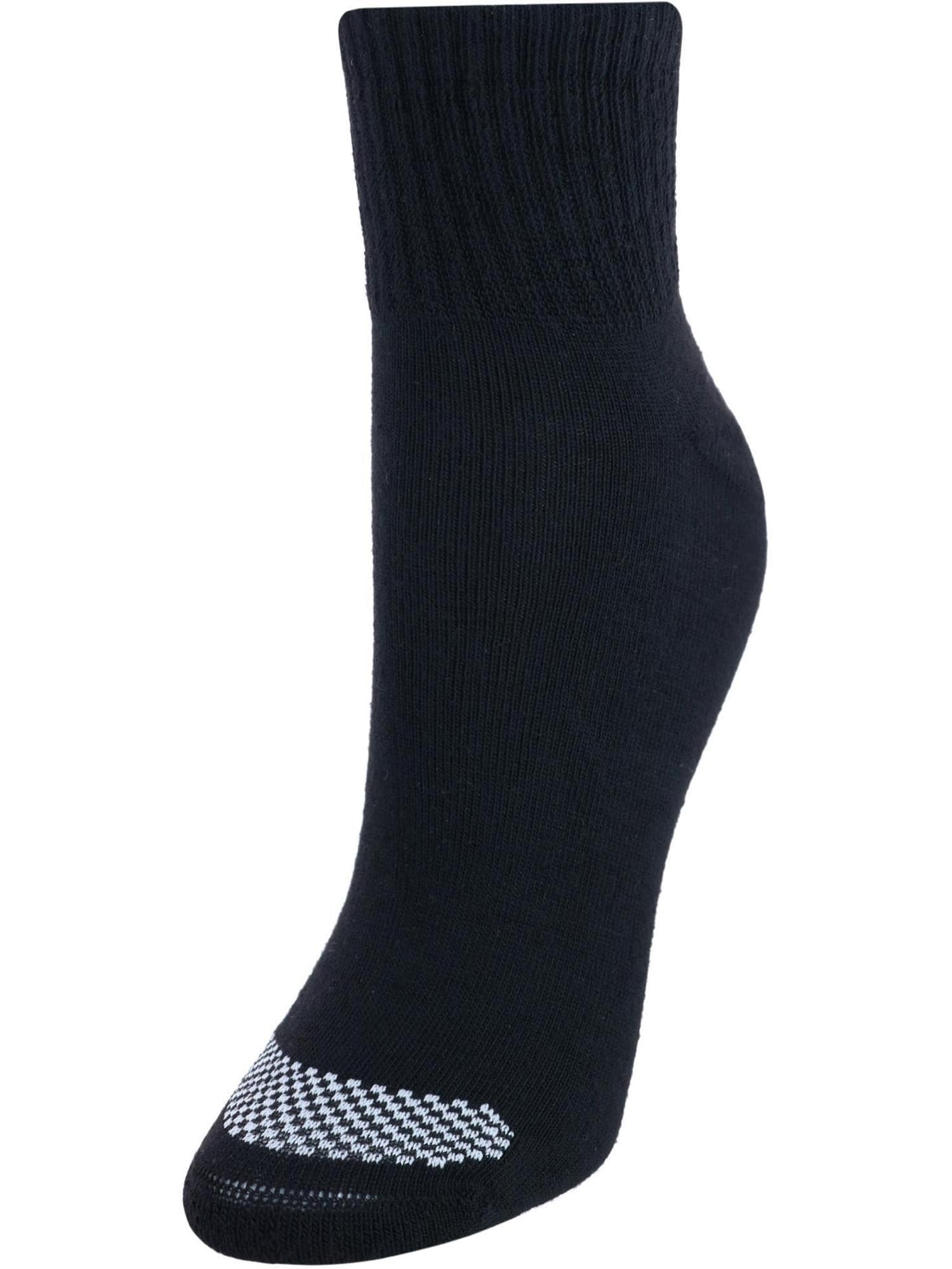 Hanes womens Cool Comfort Toe Support Ankle Socks, 6-pair Pack Casual Sock, Black/White Vent, 8-12-Aug US - Medaid International