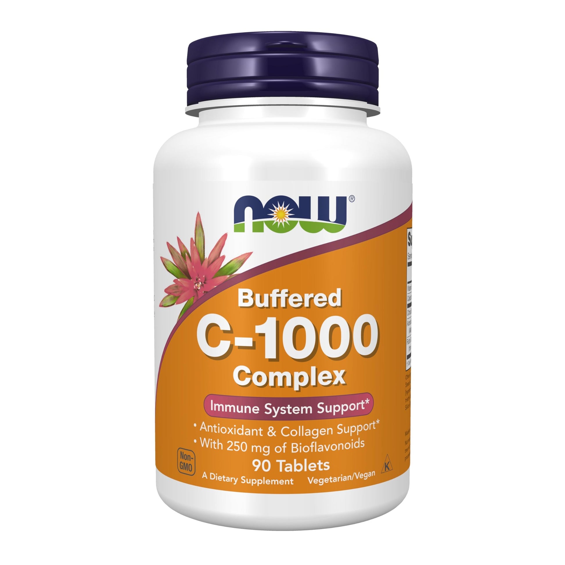 NOW Supplements, Vitamin C-1000 Complex with 250 mg of Bioflavonoids, Buffered, Antioxidant Protection*, 90 Tablets - Medaid International