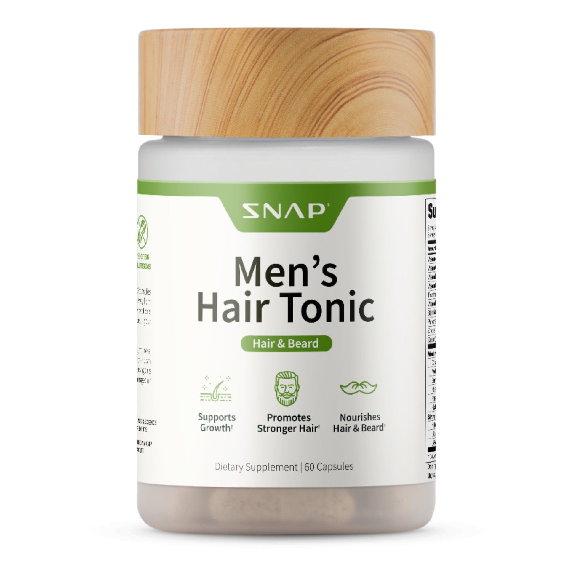 Hair Growth Supplement - Promotes Hair Regrowth, Stops Hair Loss & Boosts Beard Growth with Biotin, Kelp, Bamboo & More for Skin, Nails & Hair (60 Capsules) - Medaid International