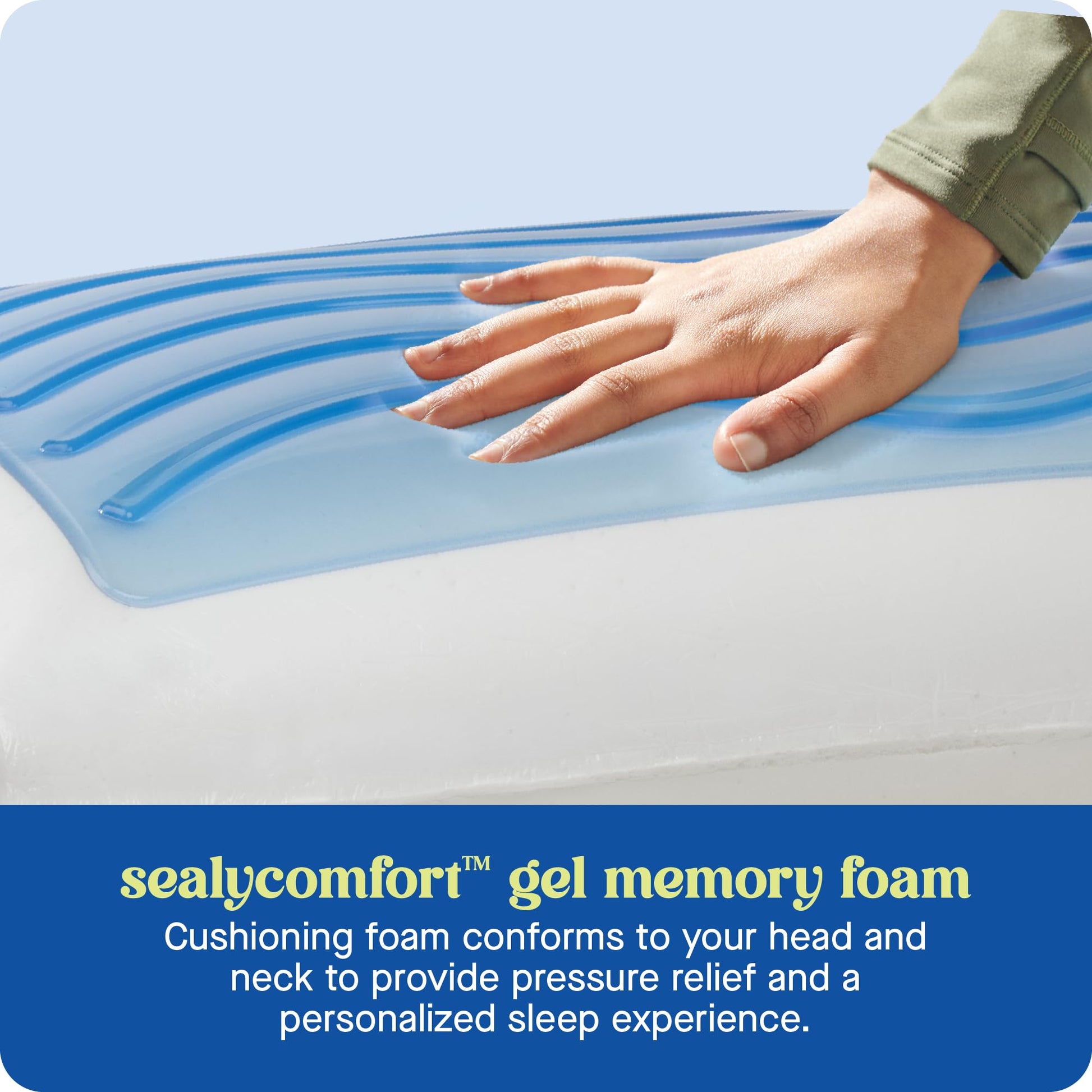 Sealy Dreamlife Memory Foam Gel, King, White Pillow - Medaid International