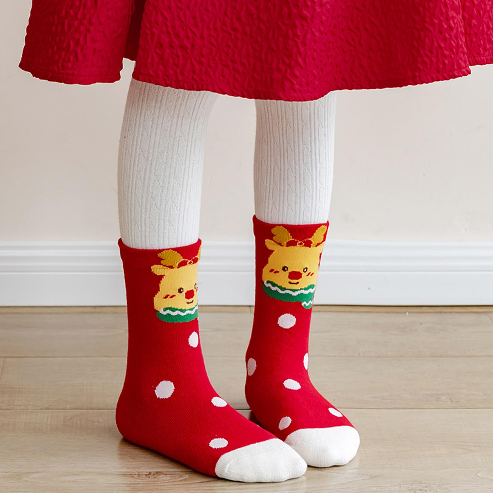 Looching 5 Pack Baby Christmas Socks Kids Cute Xmas Sock Christmas Gift Funny Toddler Boy Girl Children's Socks 1-8Years - Medaid International