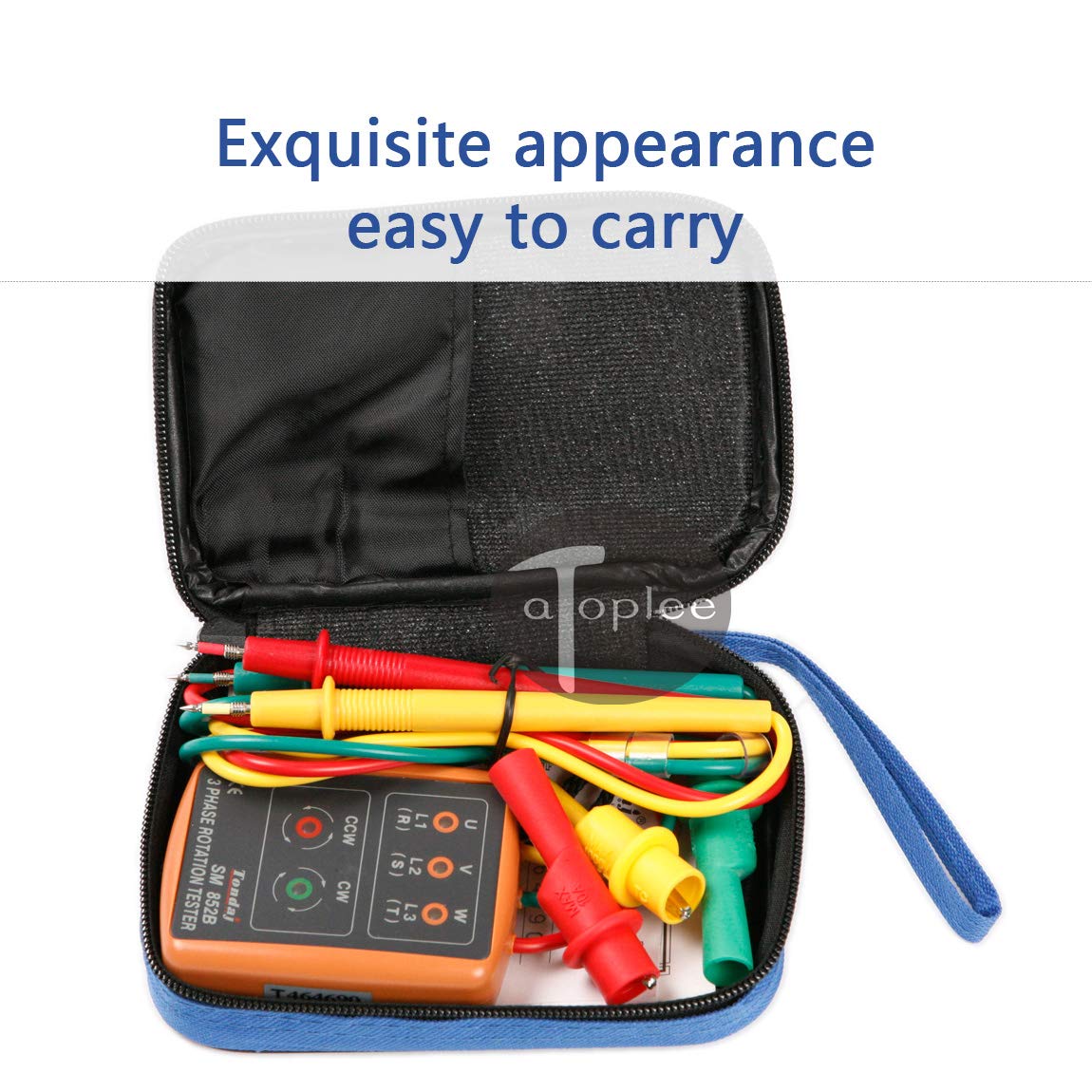 ATOPLEE 3 Phase Sequence Presence Rotation Tester Indicator Detector Meter with LED and Buzzer 60V~600V (3 Phase AC) - Medaid International