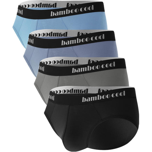 BAMBOO COOL Men's Underwear Briefs Soft Breathable Briefs Underwear Contour Pouch No Fly Men's Briefs - Medaid International